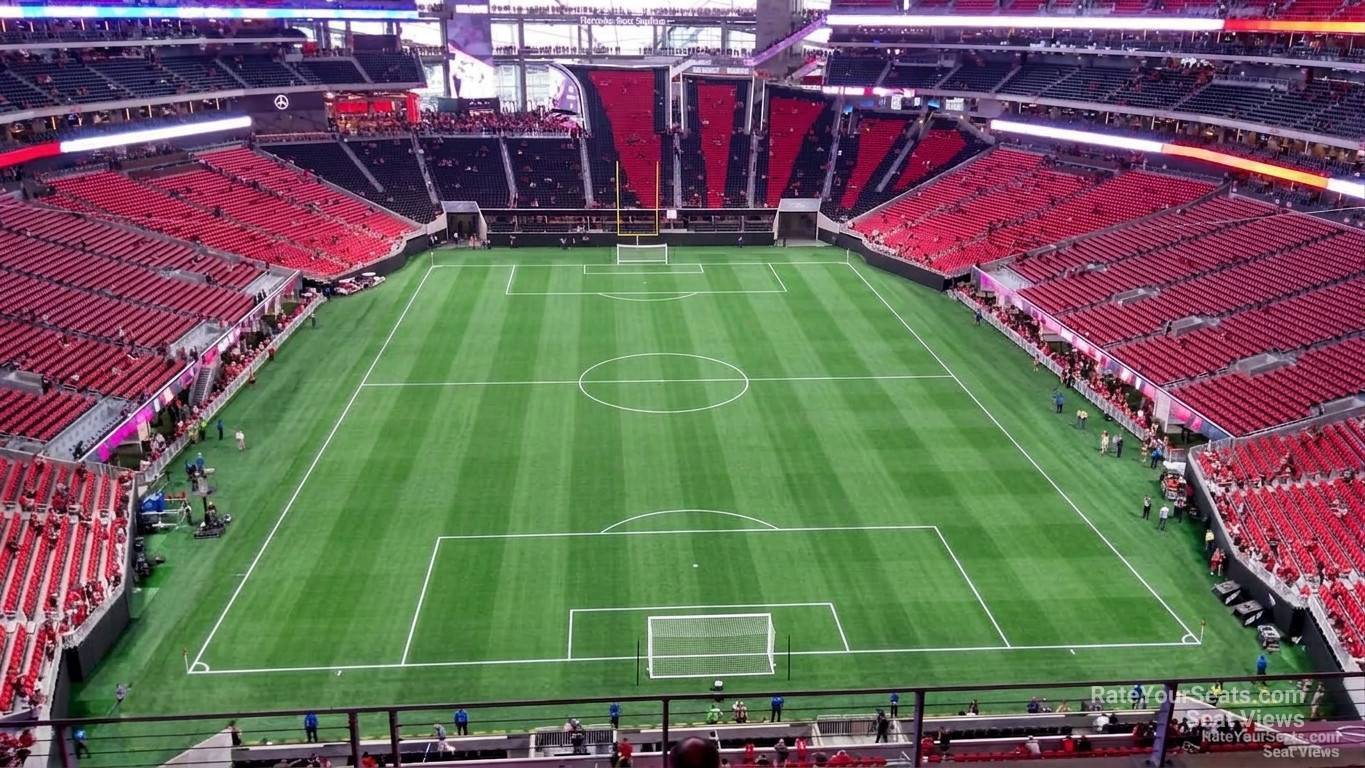 section 326, row 5 seat view  for soccer - mercedes-benz stadium
