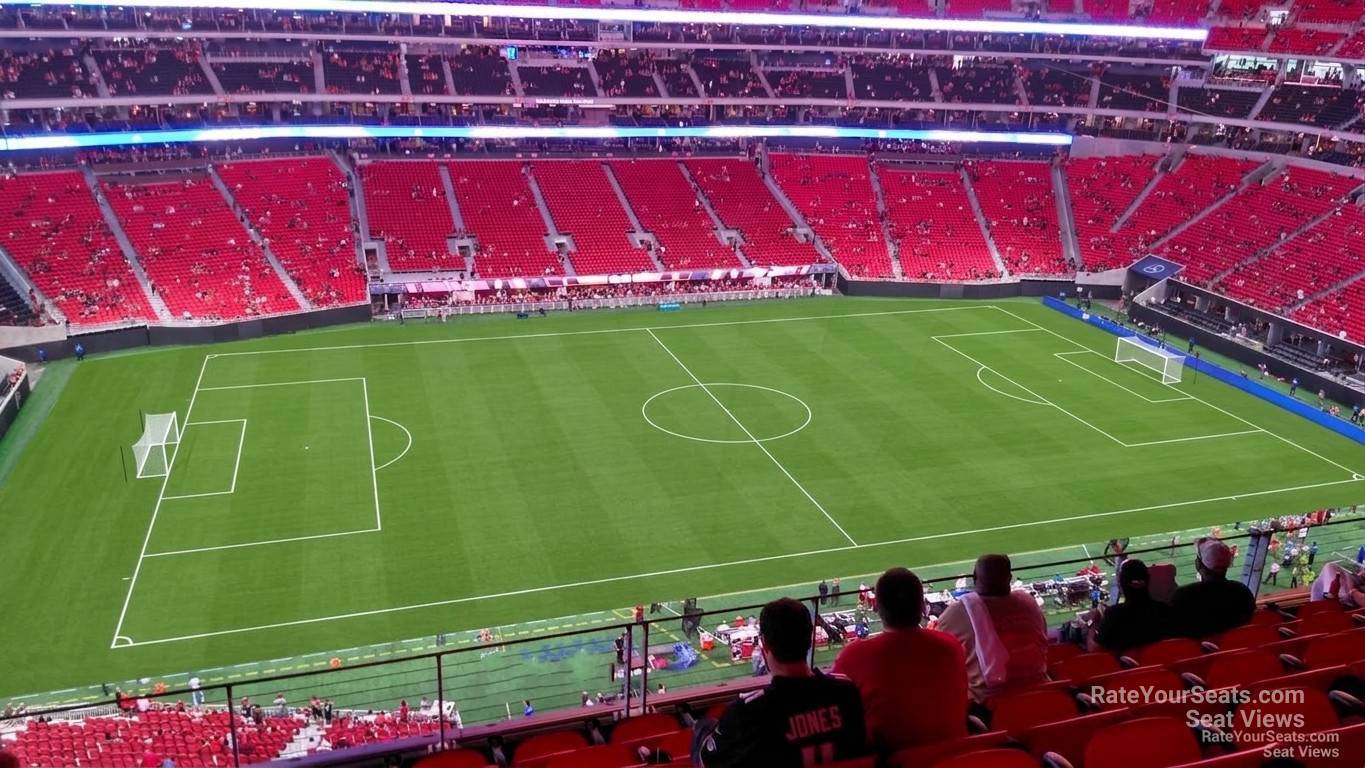 section 342, row 7 seat view  for soccer - mercedes-benz stadium