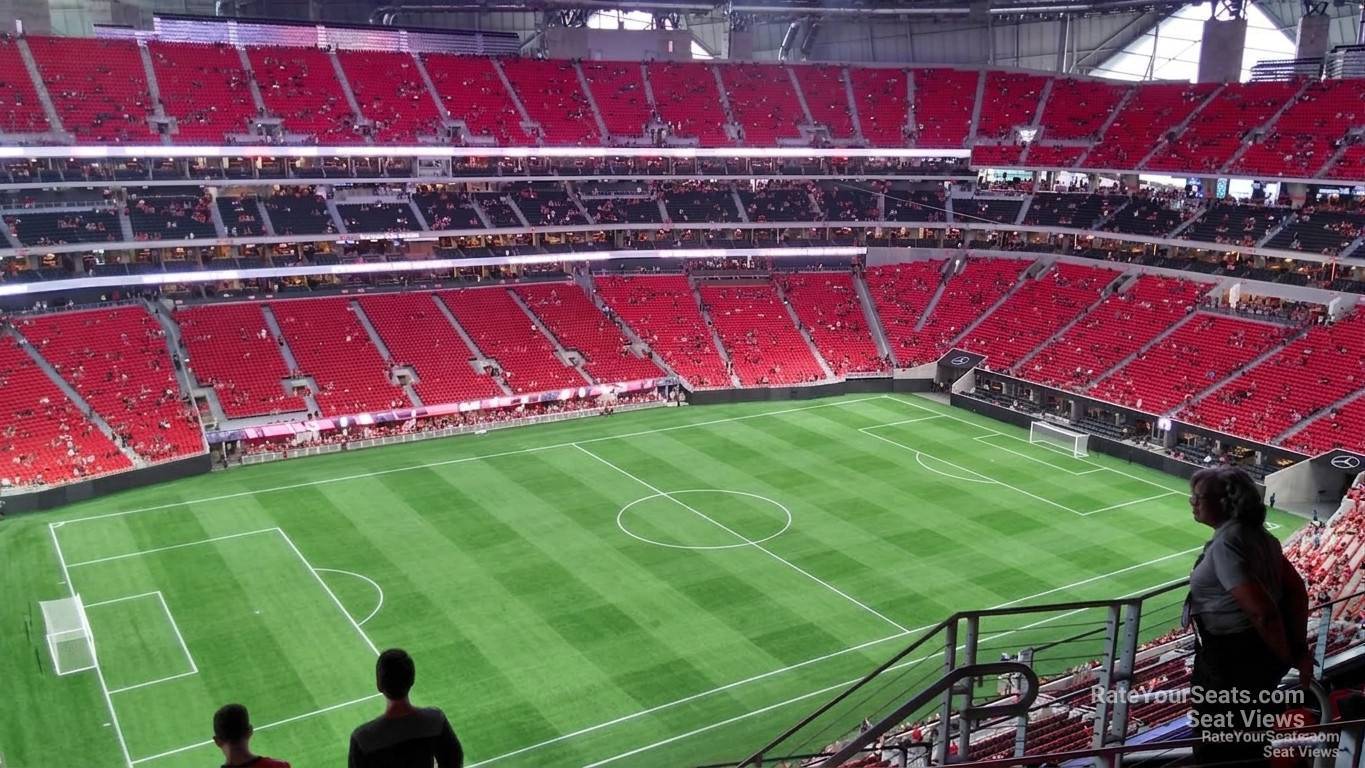 section 343, row 7 seat view  for soccer - mercedes-benz stadium