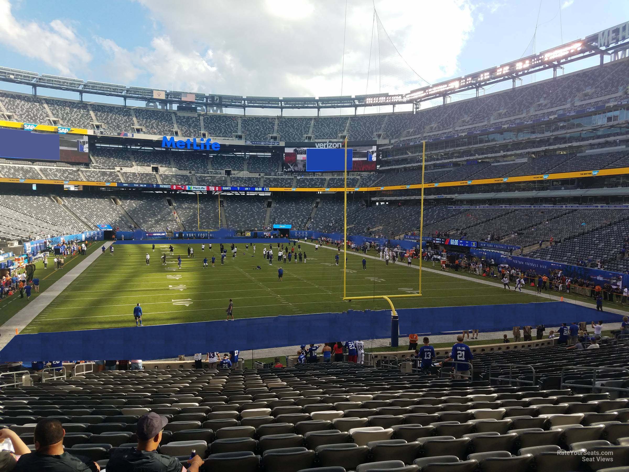 section 103, row 28 seat view  for football - metlife stadium