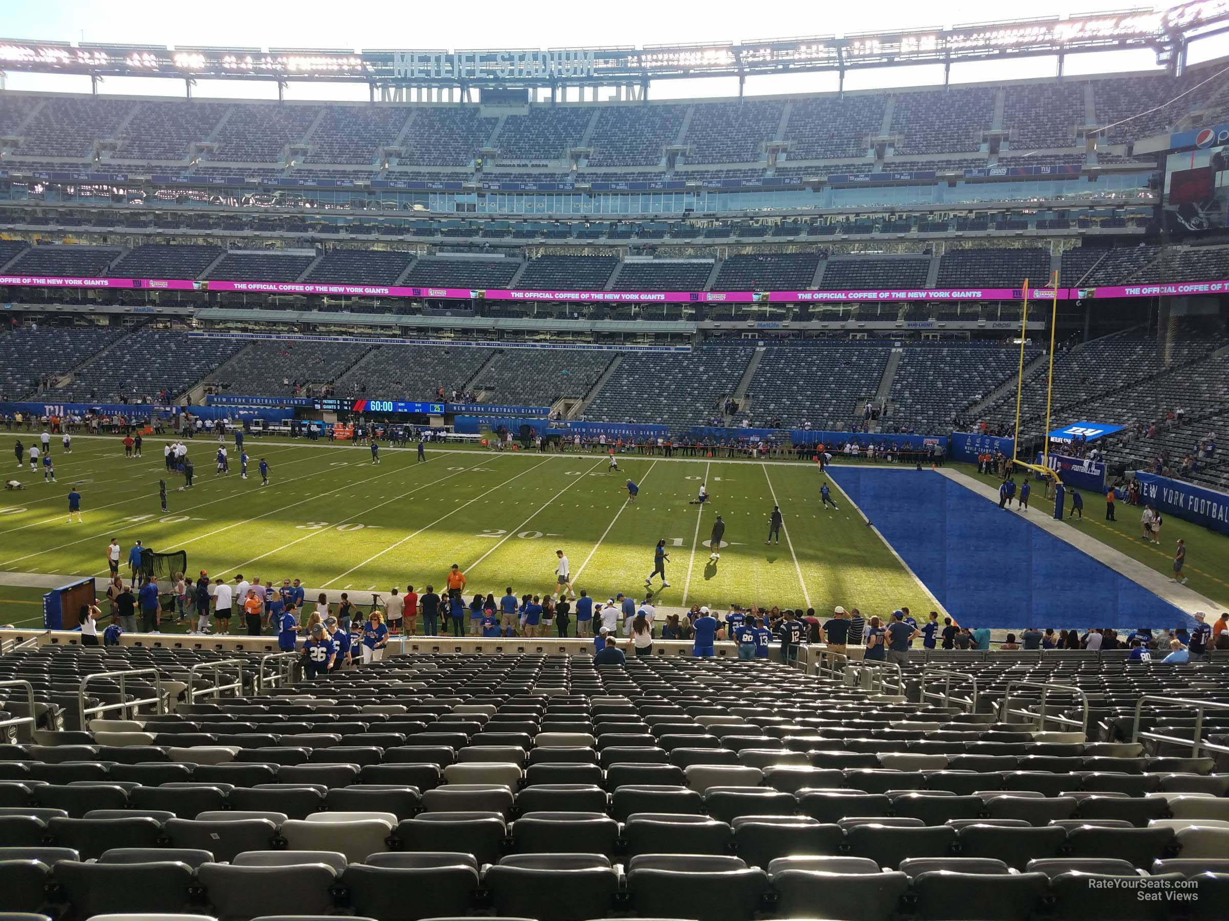section 110, row 28 seat view  for football - metlife stadium