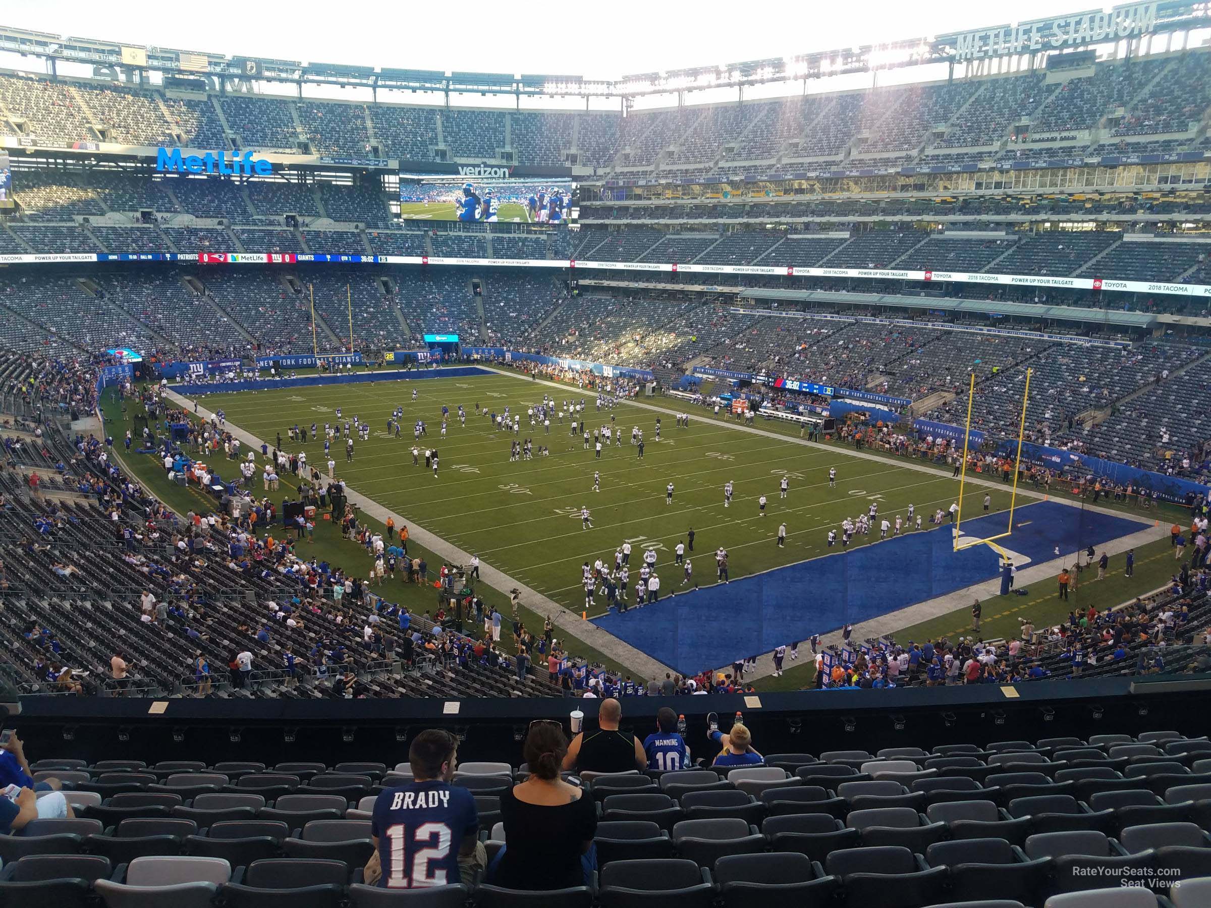 section 206, row 10 seat view  for football - metlife stadium