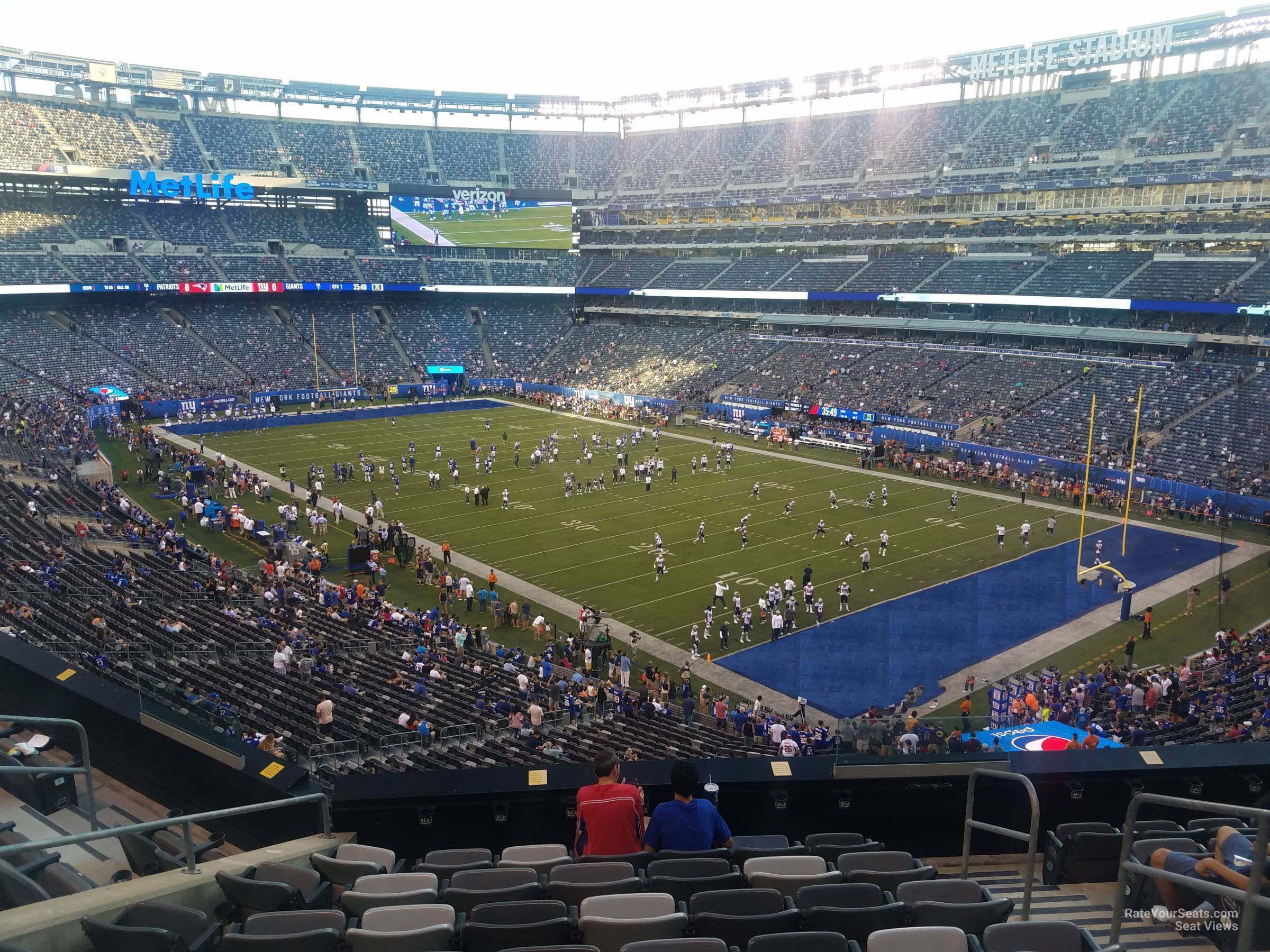 section 207a, row 10 seat view  for football - metlife stadium