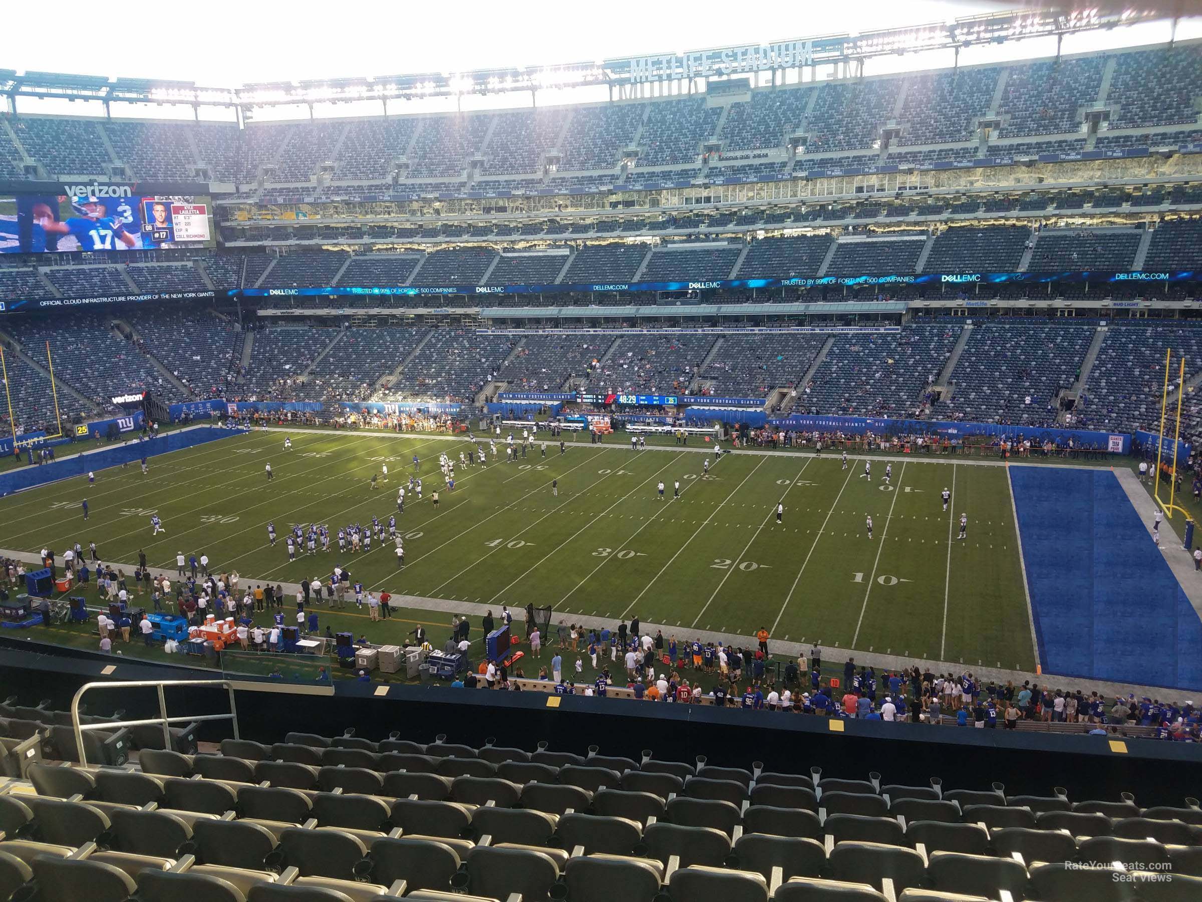 section 210, row 10 seat view  for football - metlife stadium