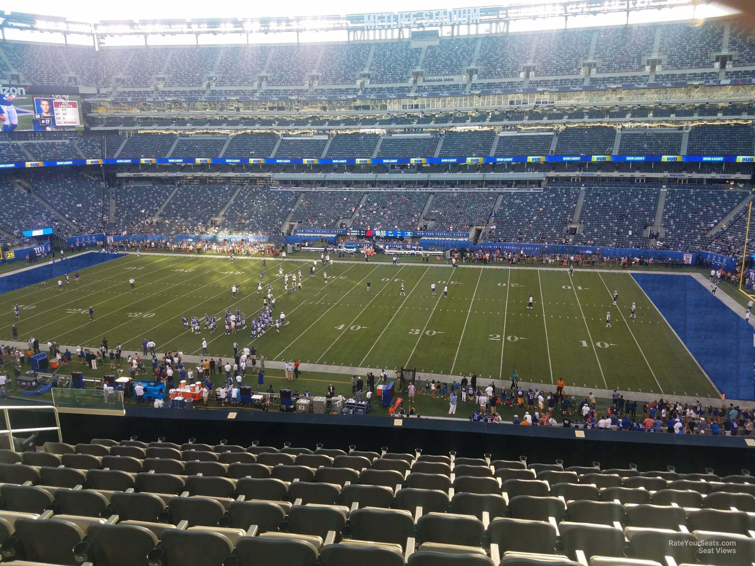 section 211, row 10 seat view  for football - metlife stadium