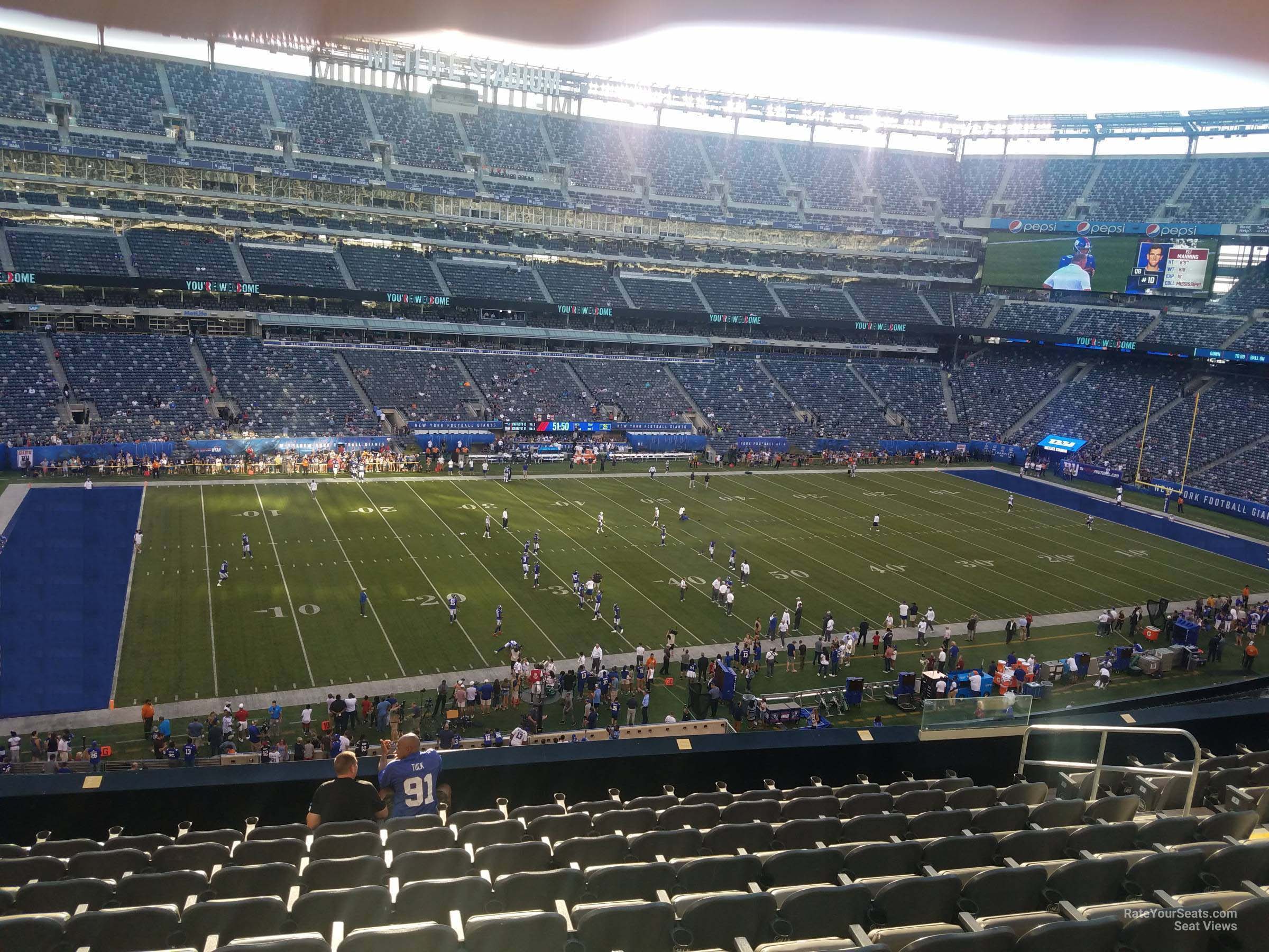 section 217, row 10 seat view  for football - metlife stadium