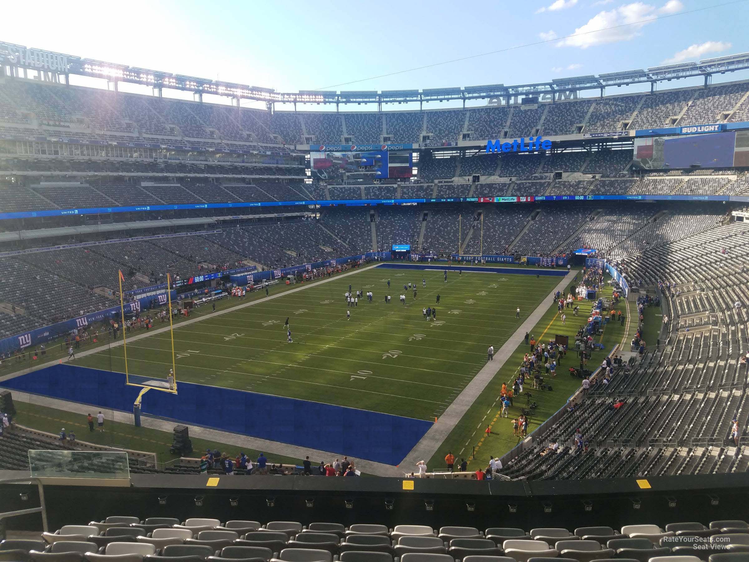 section 222, row 9 seat view  for football - metlife stadium