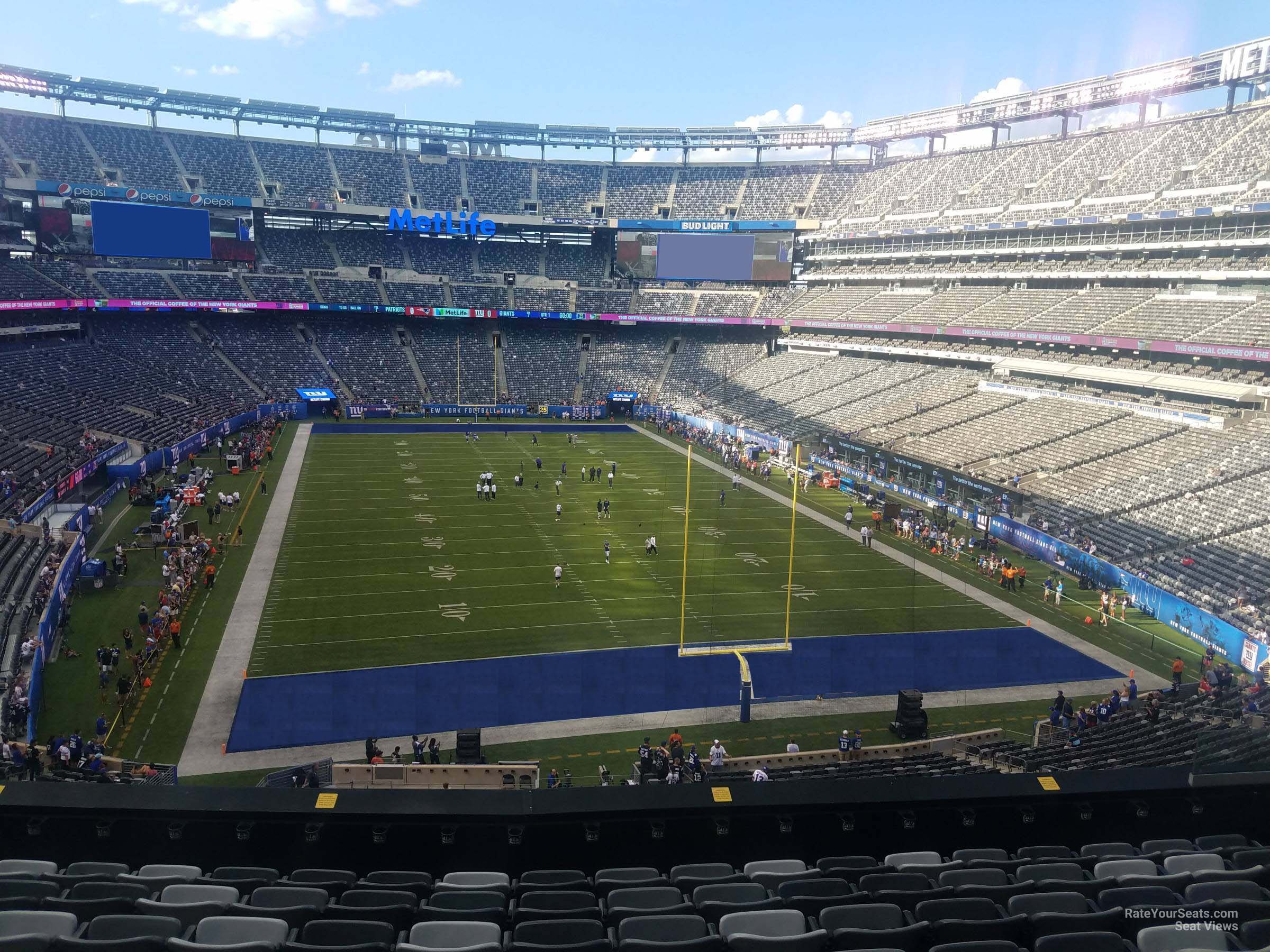 section 228a, row 9 seat view  for football - metlife stadium