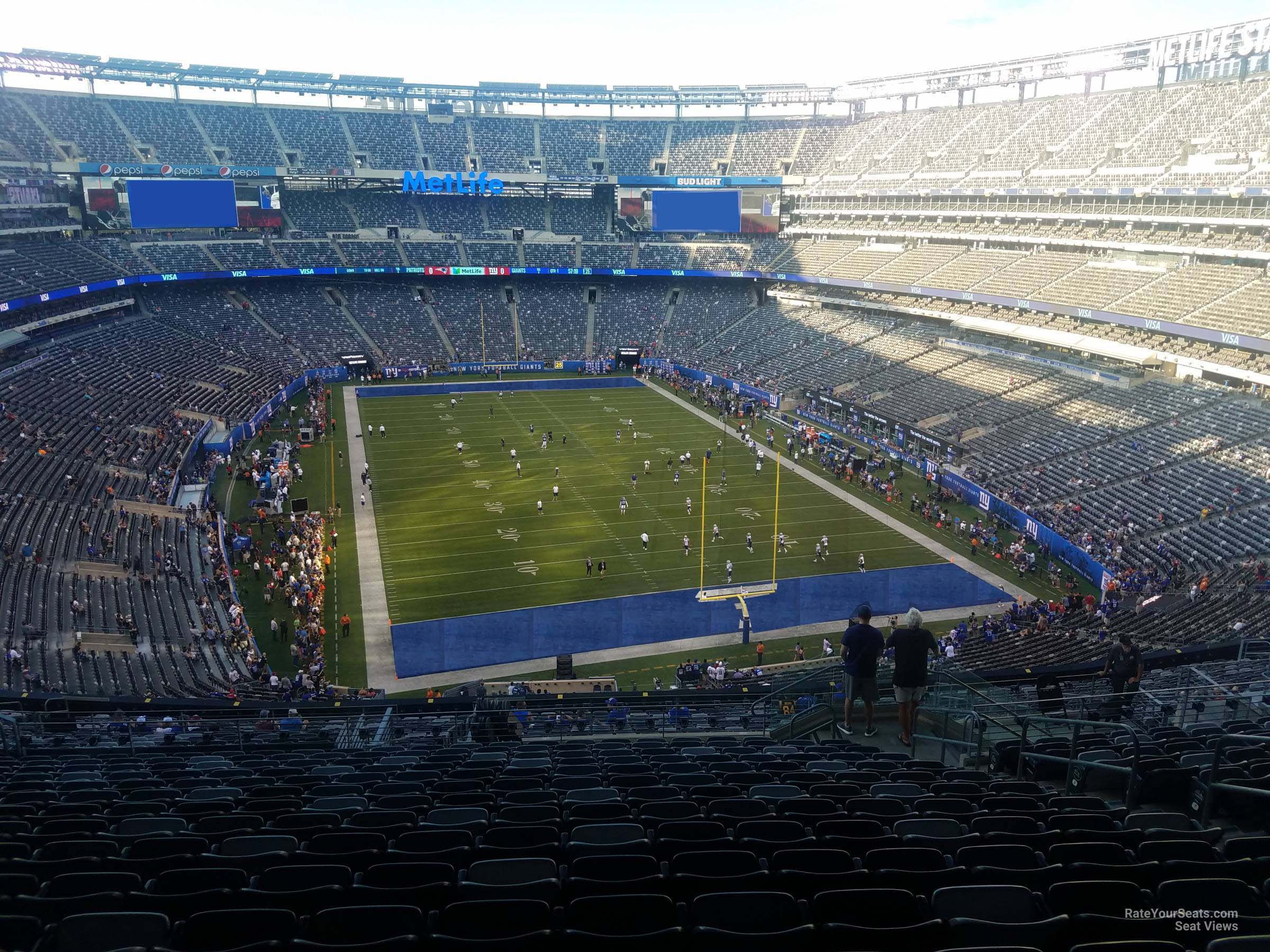 section 228b, row 16 seat view  for football - metlife stadium