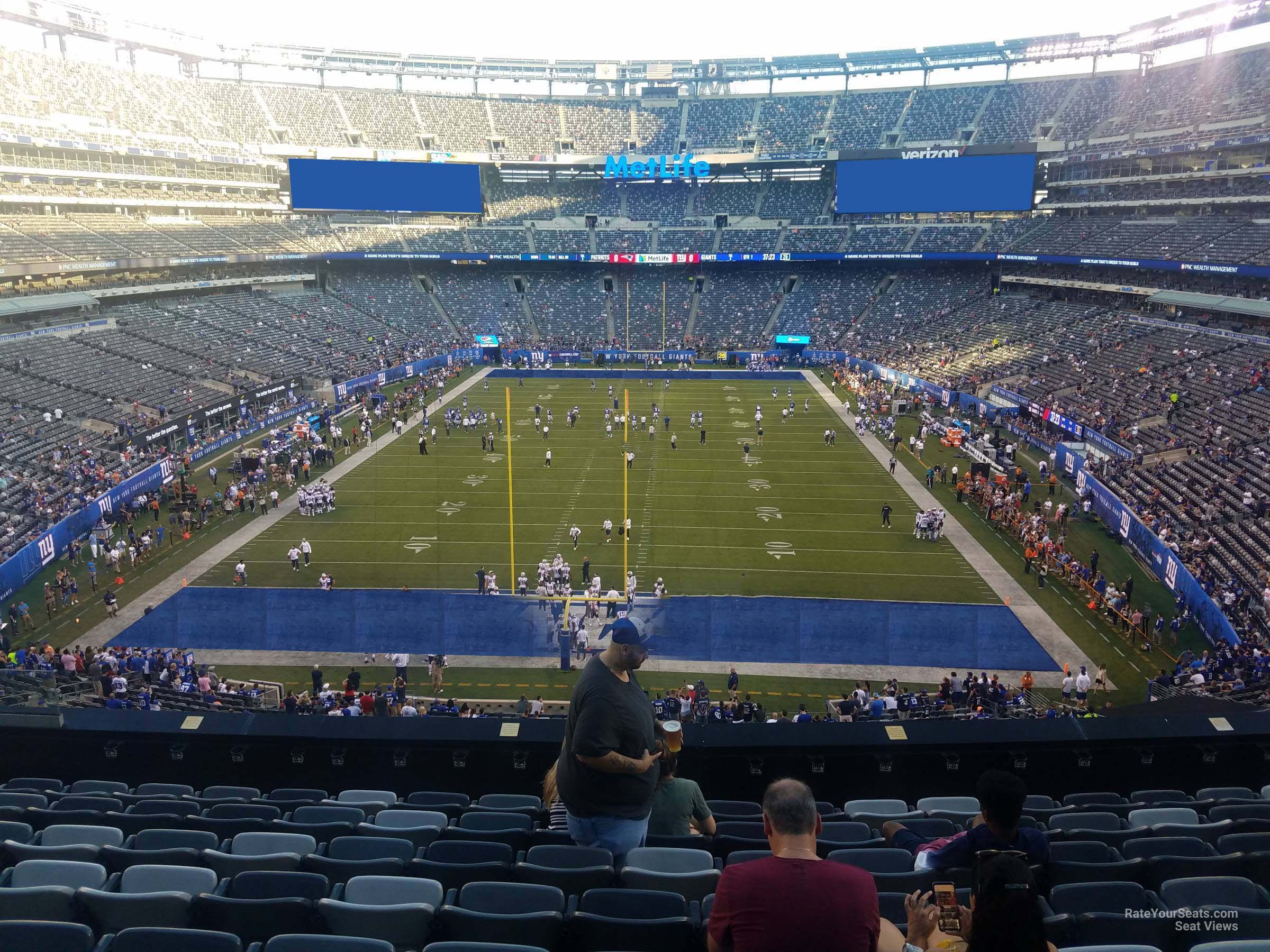 section 250a, row 10 seat view  for football - metlife stadium