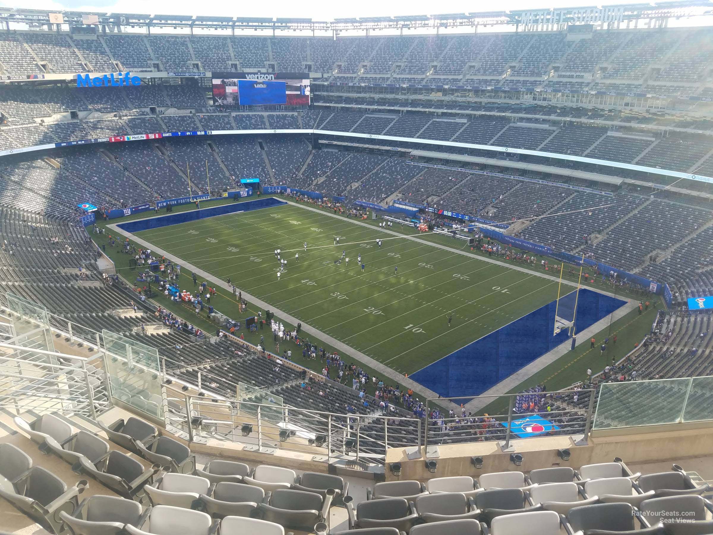 section 307, row 11 seat view  for football - metlife stadium