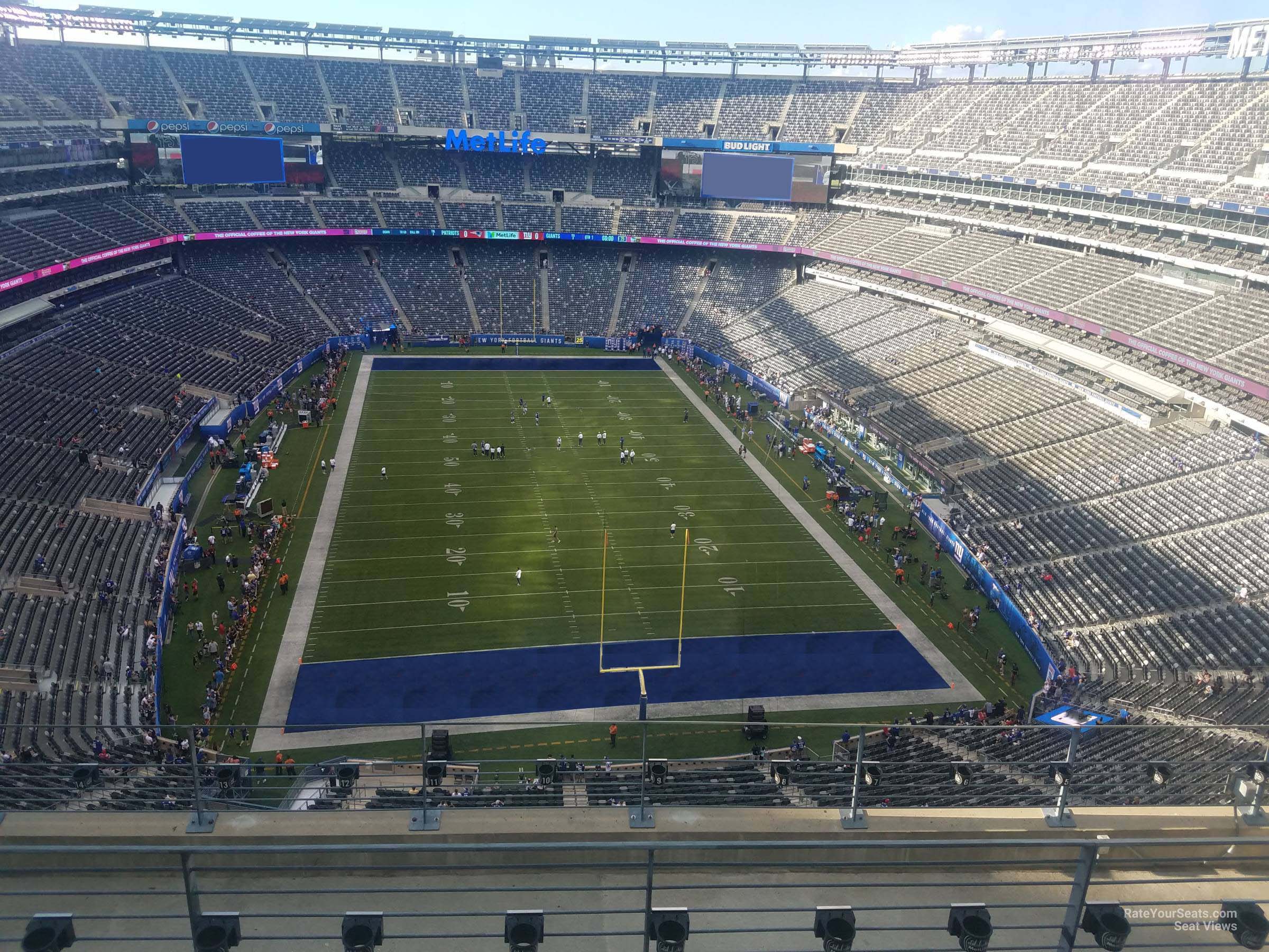 section 327, row 11 seat view  for football - metlife stadium