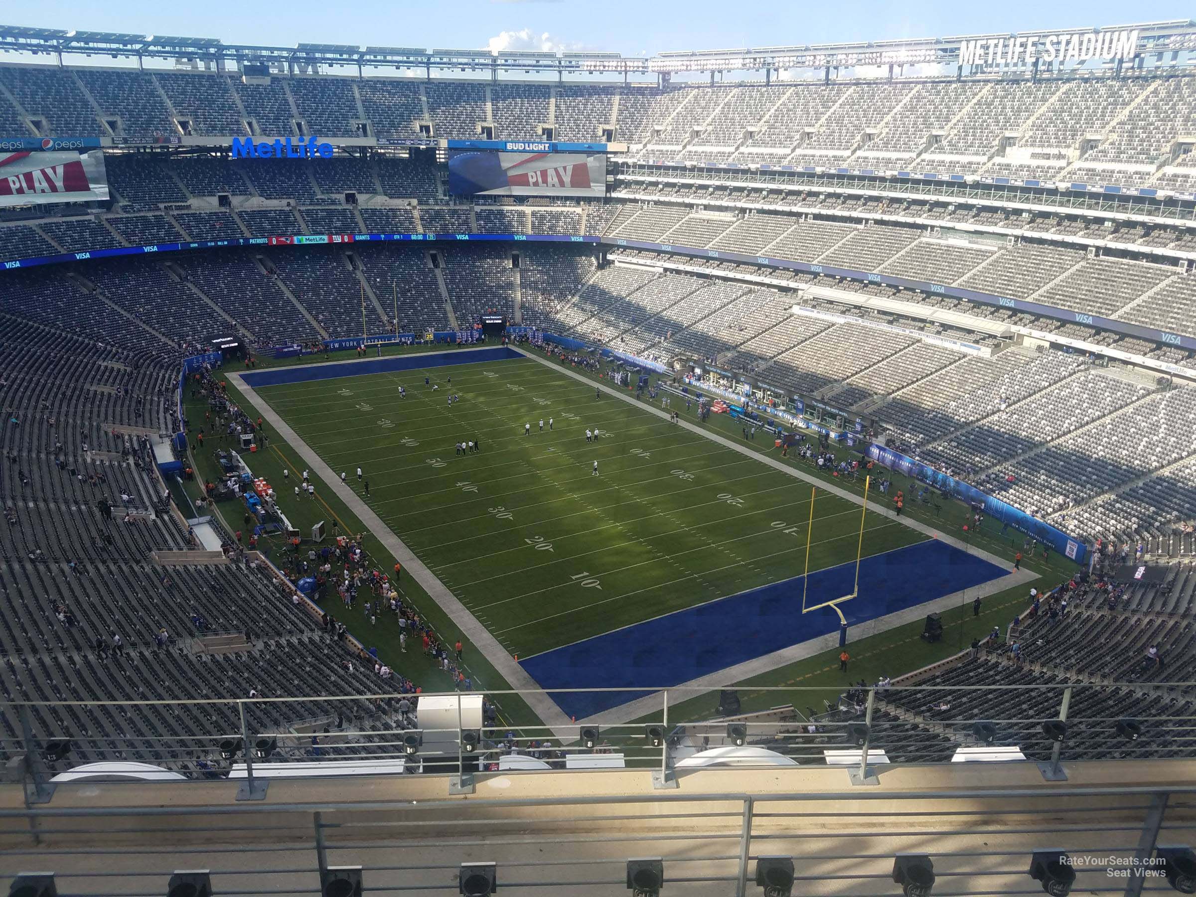 section 330, row 11 seat view  for football - metlife stadium