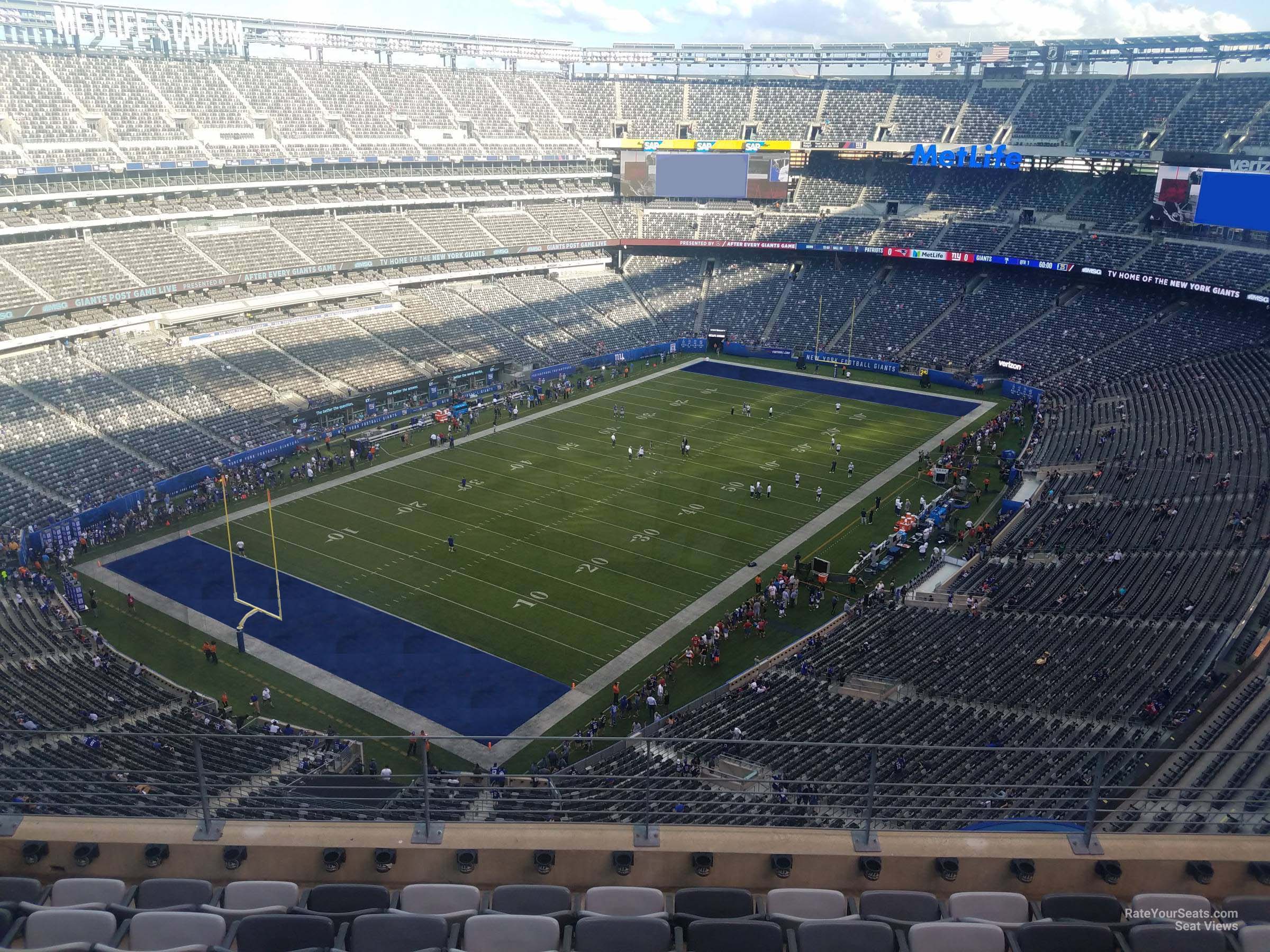 section 346, row 11 seat view  for football - metlife stadium