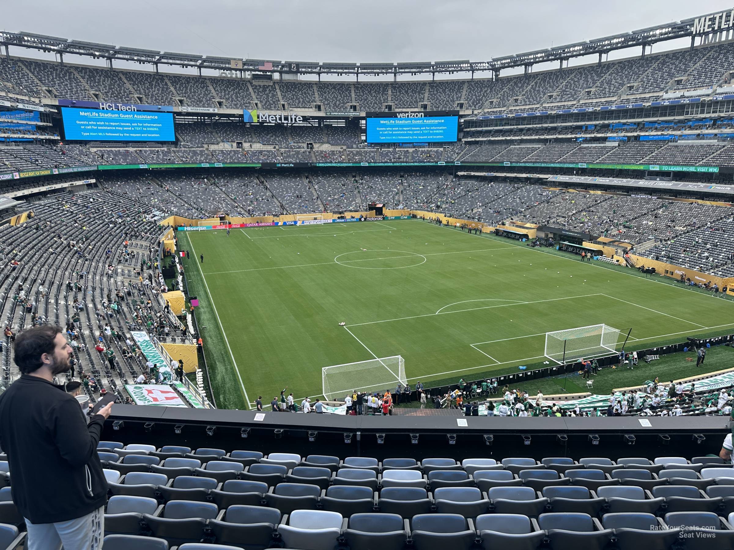 section 205, row 10 seat view  for soccer - metlife stadium