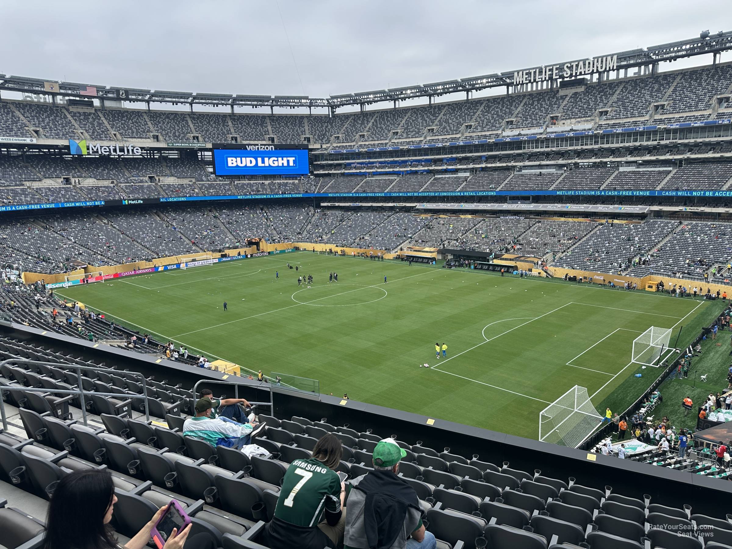section 208, row 20 seat view  for soccer - metlife stadium