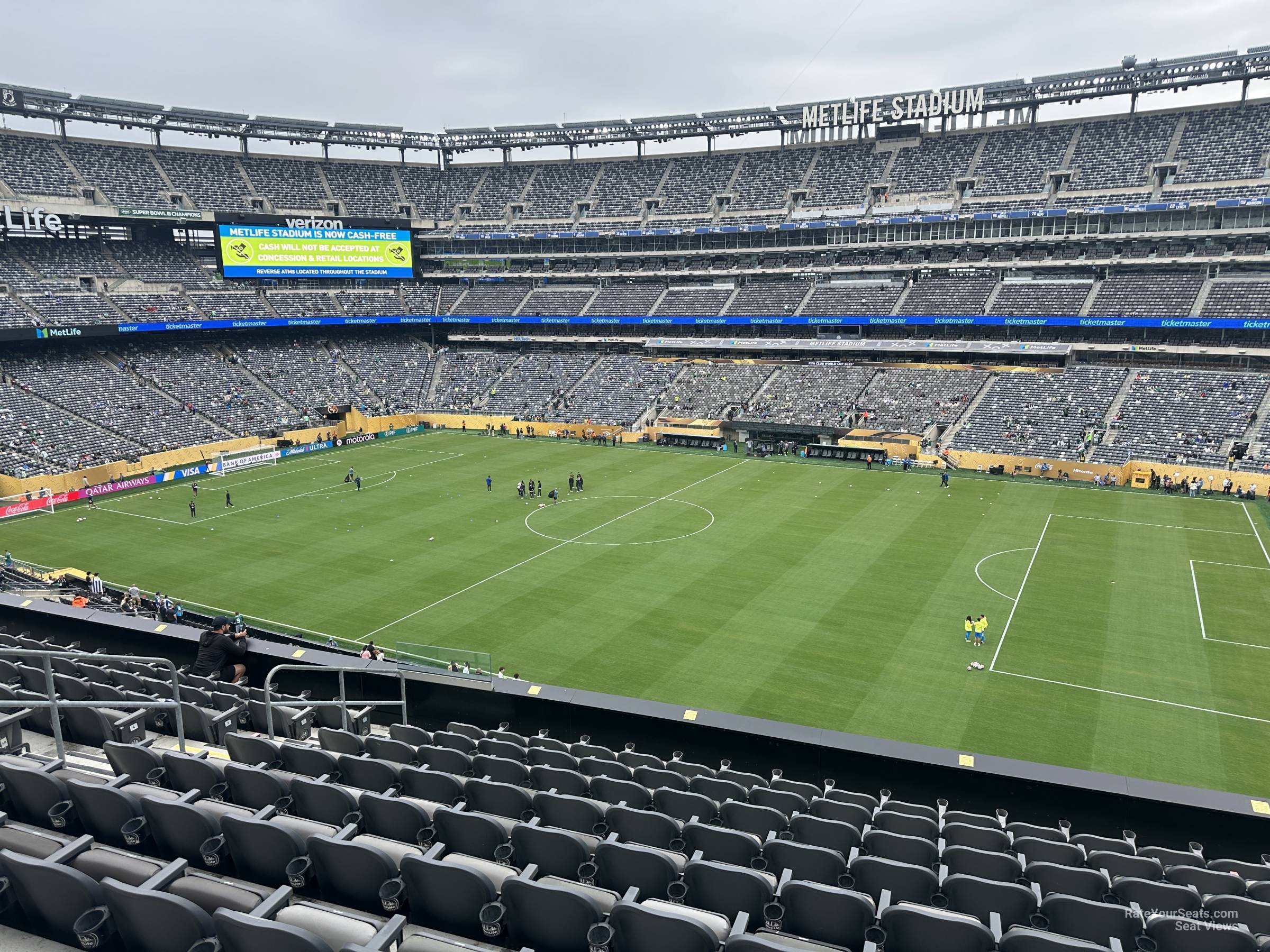 section 210, row 20 seat view  for soccer - metlife stadium