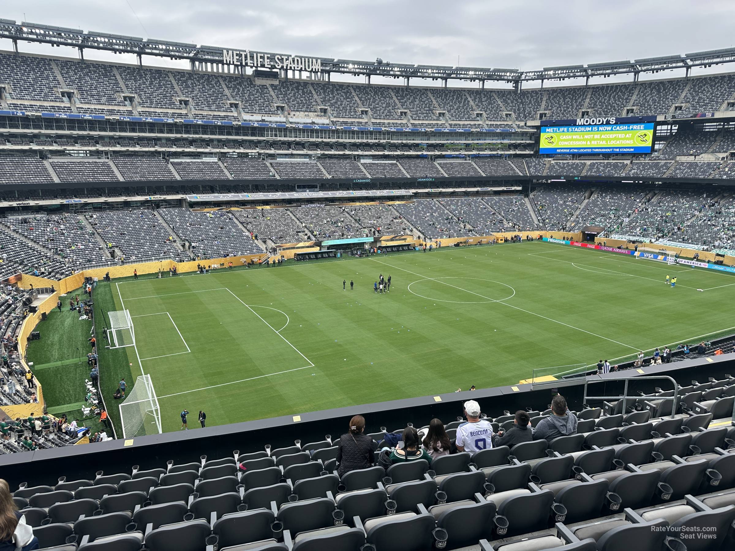 section 218, row 20 seat view  for soccer - metlife stadium