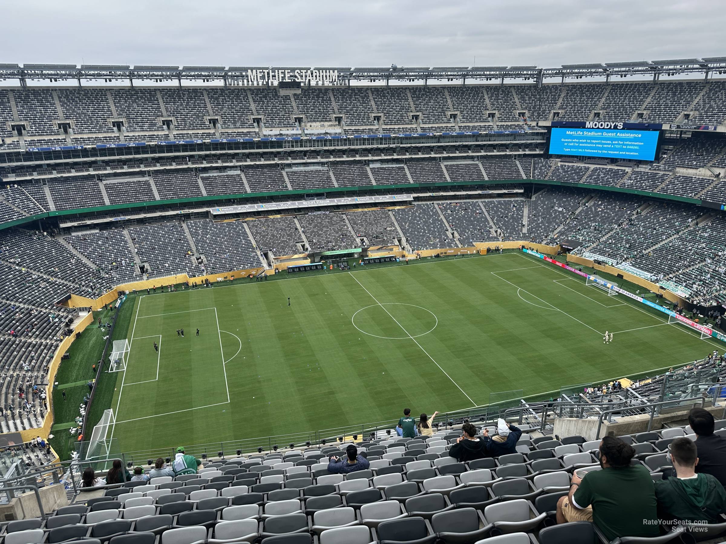 section 316, row 20 seat view  for soccer - metlife stadium