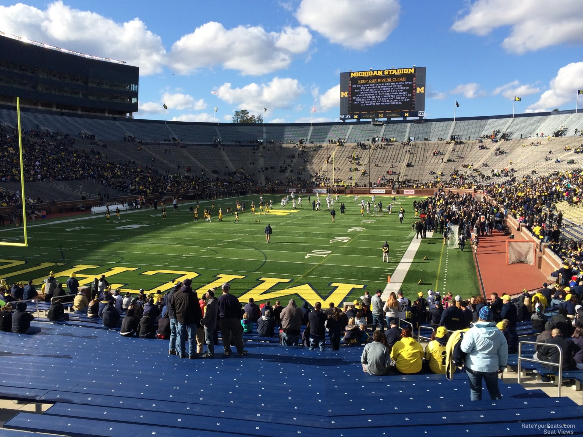 section 10r, row 30 seat view  for football - michigan stadium