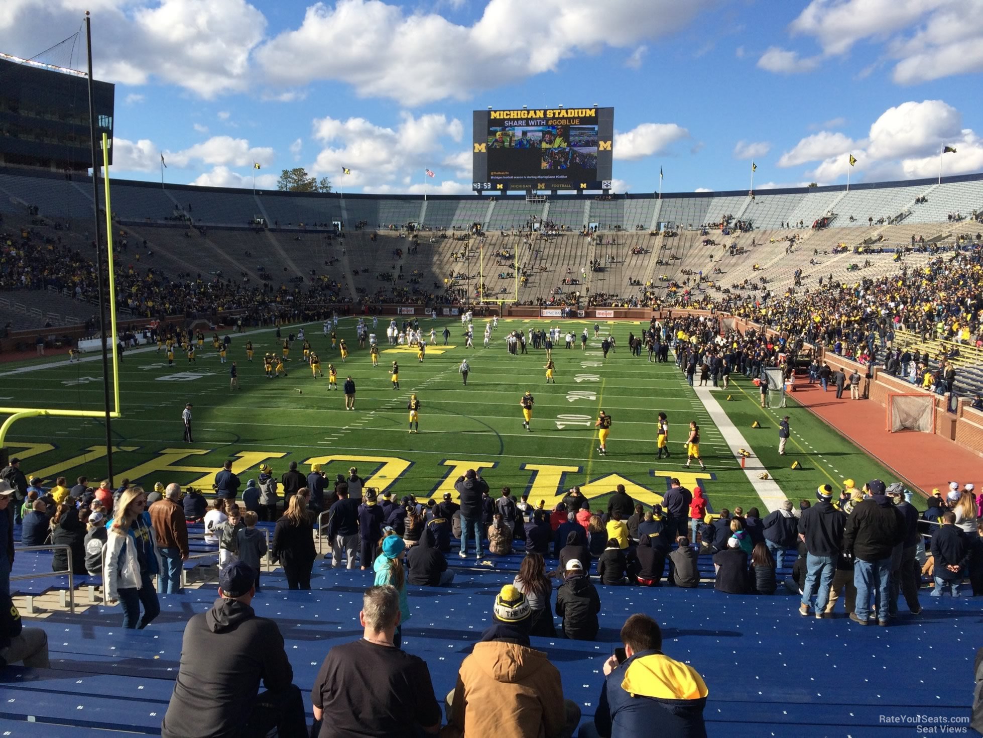 section 11r, row 30 seat view  for football - michigan stadium