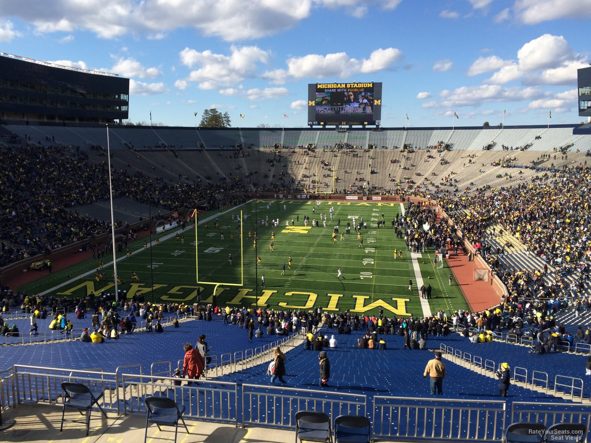 section 11r, row 80 seat view  for football - michigan stadium