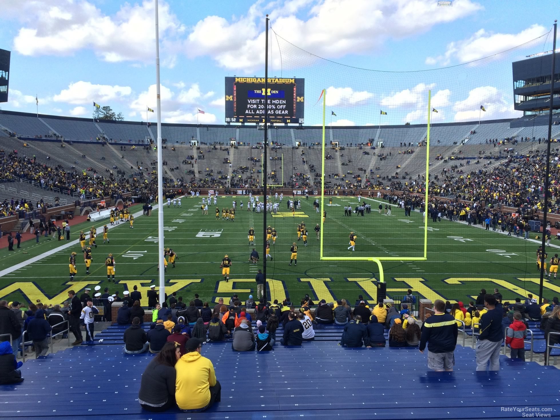 section 13r, row 30 seat view  for football - michigan stadium