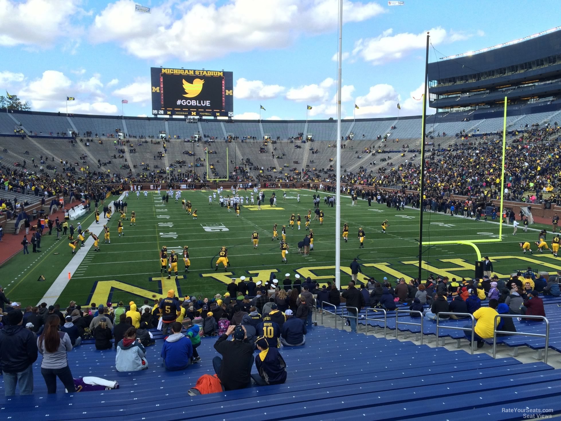 section 14r, row 30 seat view  for football - michigan stadium