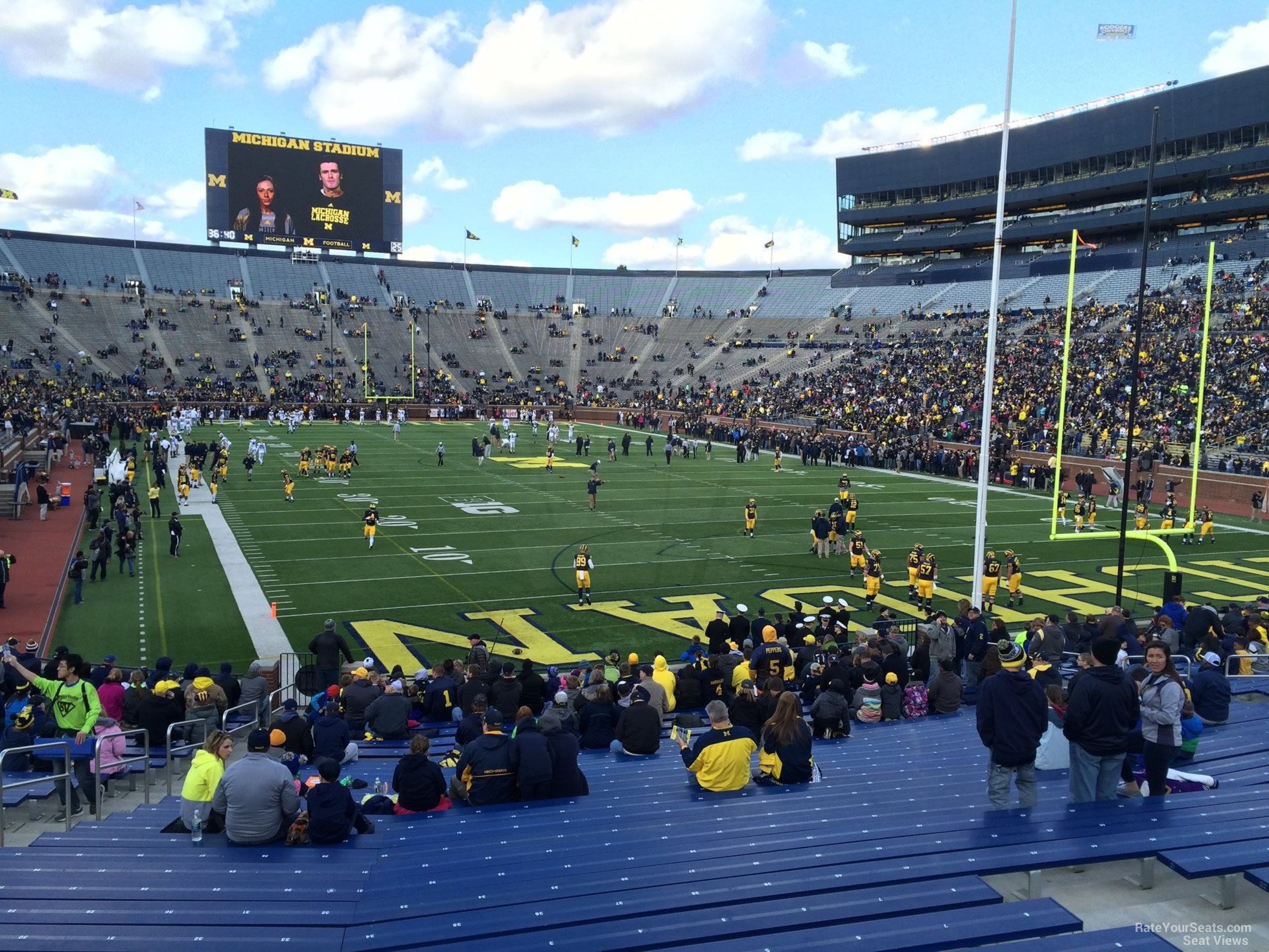 section 15r, row 30 seat view  for football - michigan stadium