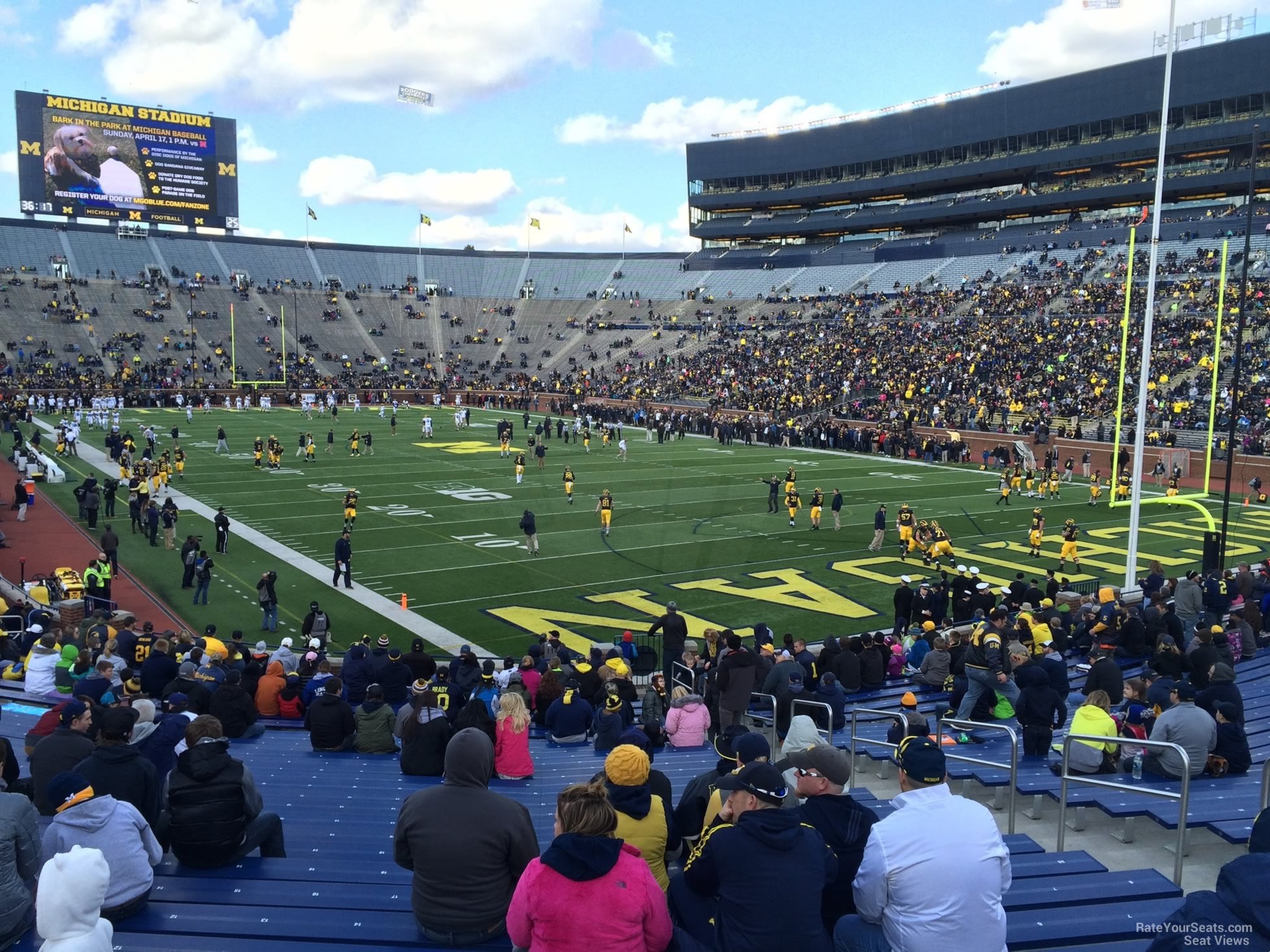 section 16, row 30 seat view  for football - michigan stadium