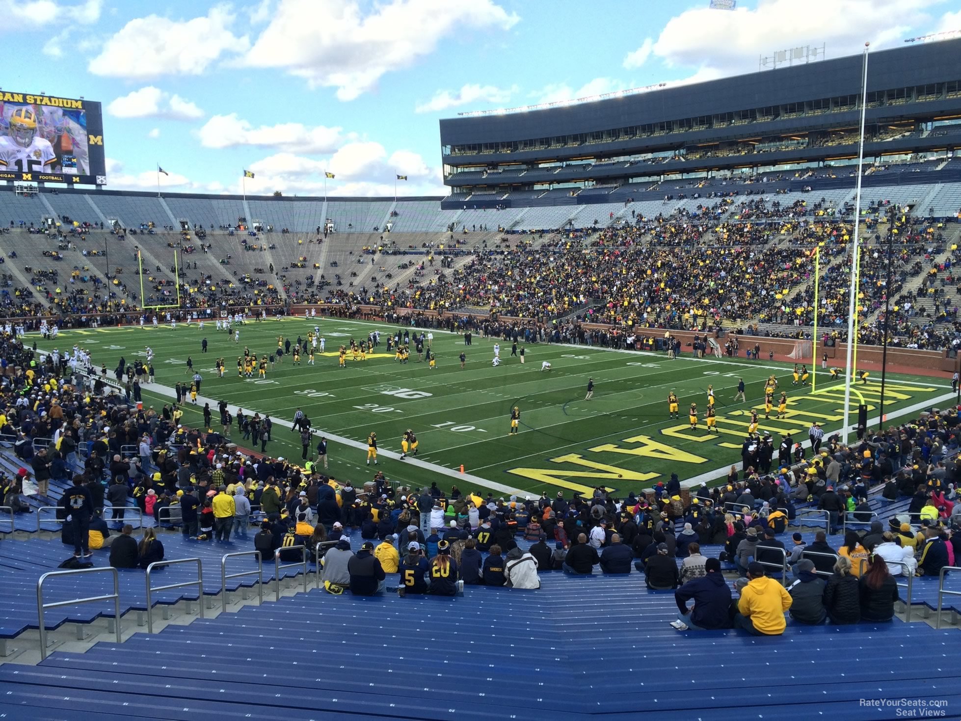 section 17, row 50 seat view  for football - michigan stadium