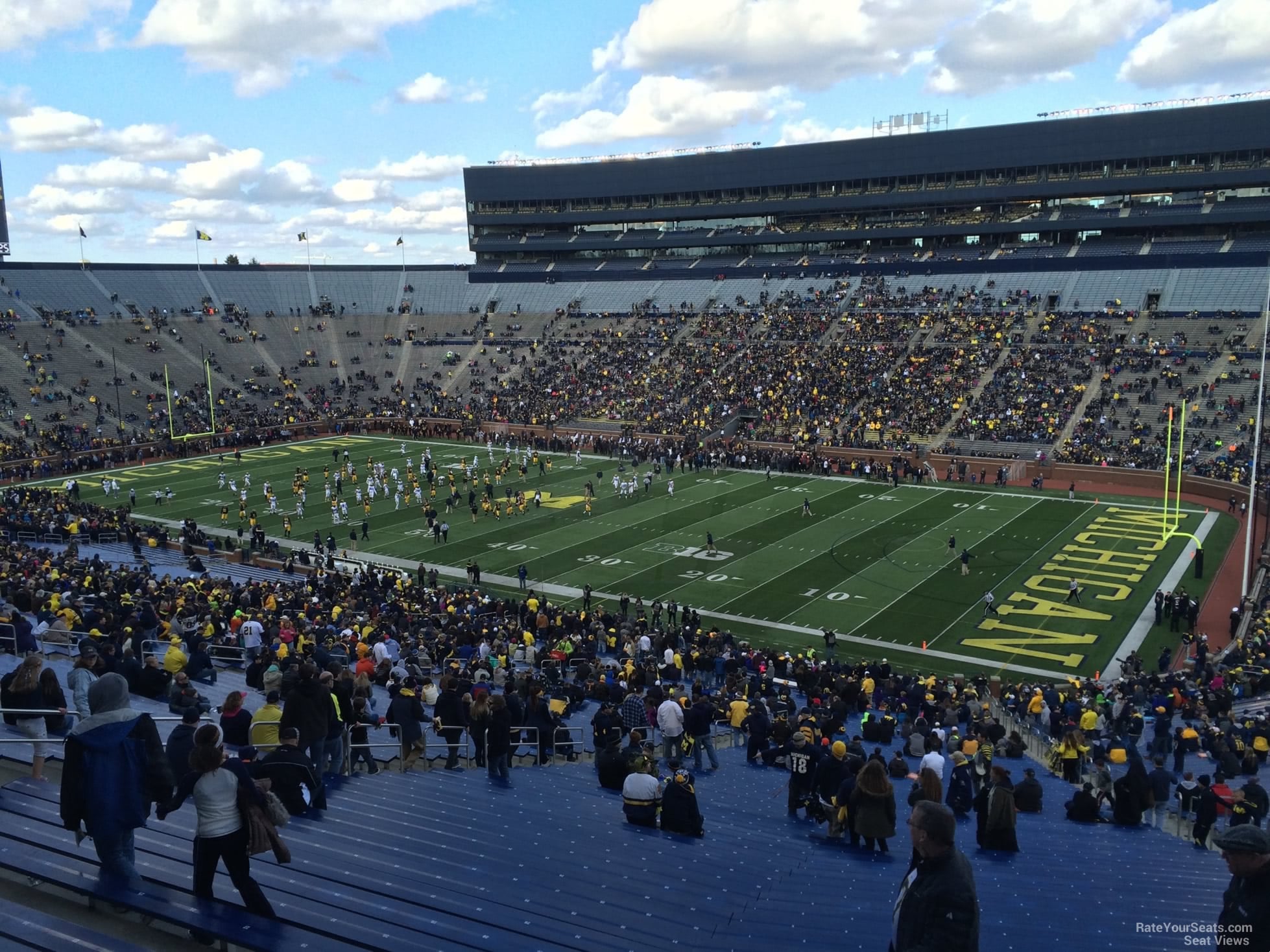 section 19, row 80 seat view  for football - michigan stadium