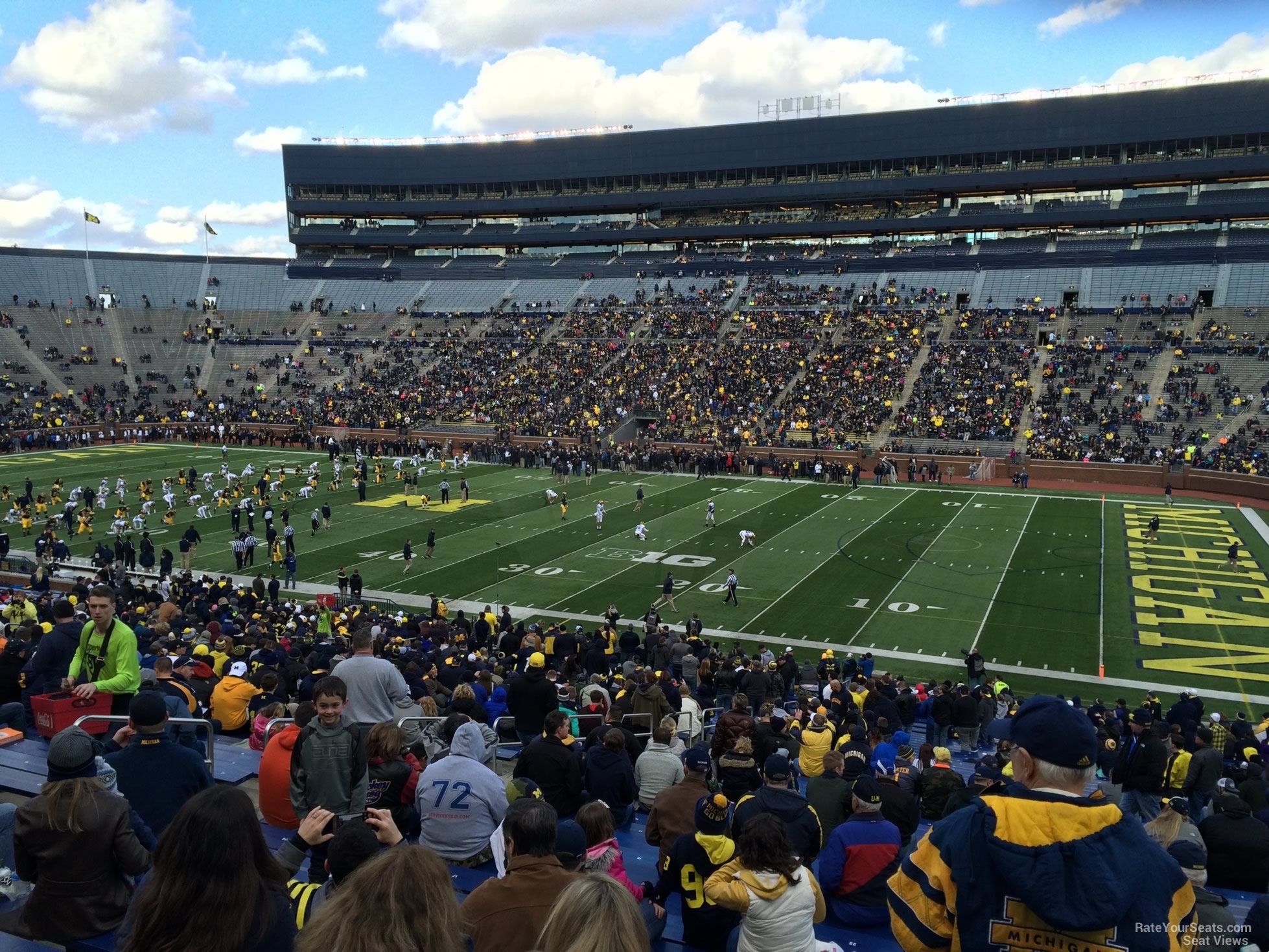 section 20, row 50 seat view  for football - michigan stadium