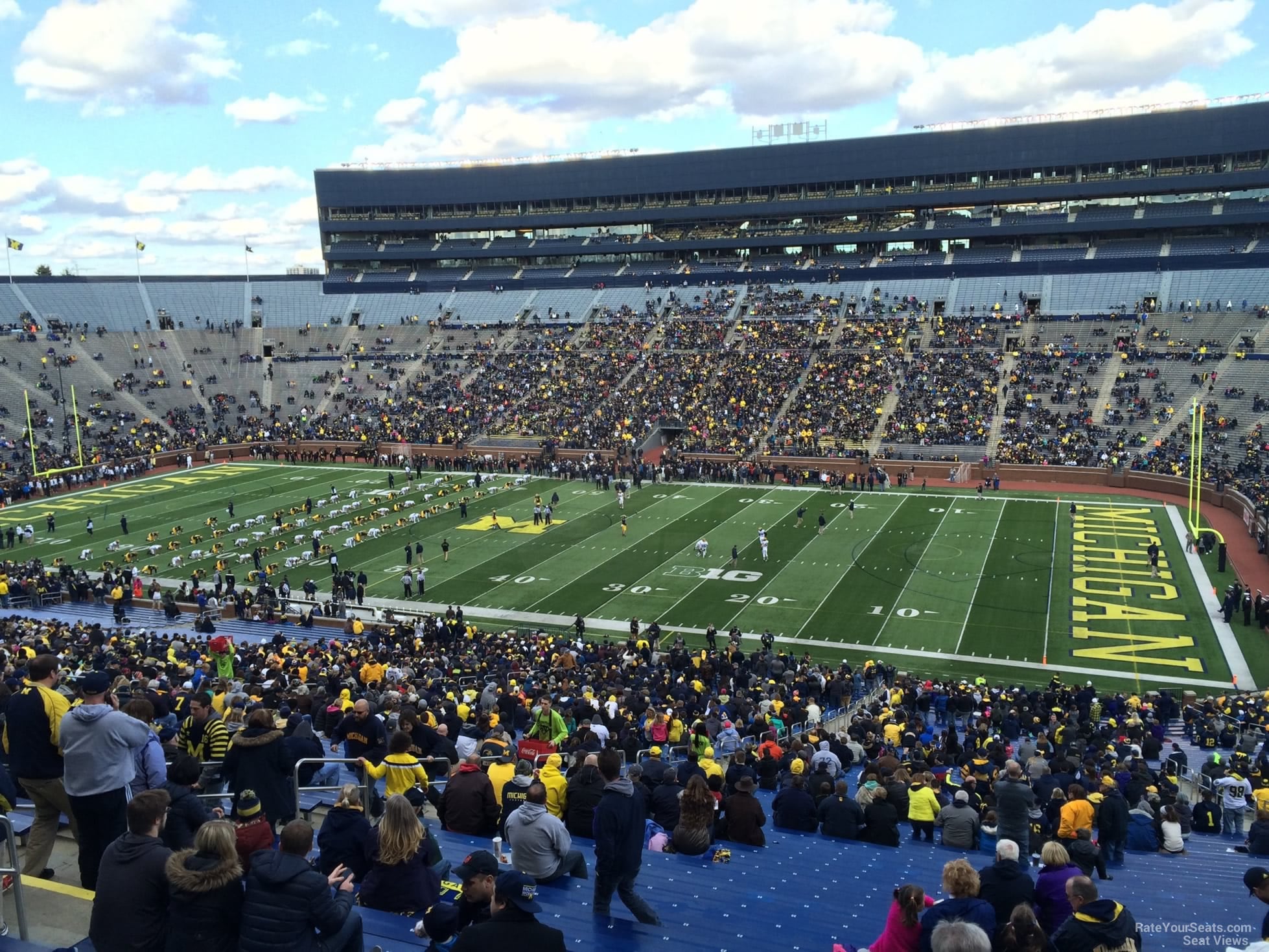 section 20, row 80 seat view  for football - michigan stadium