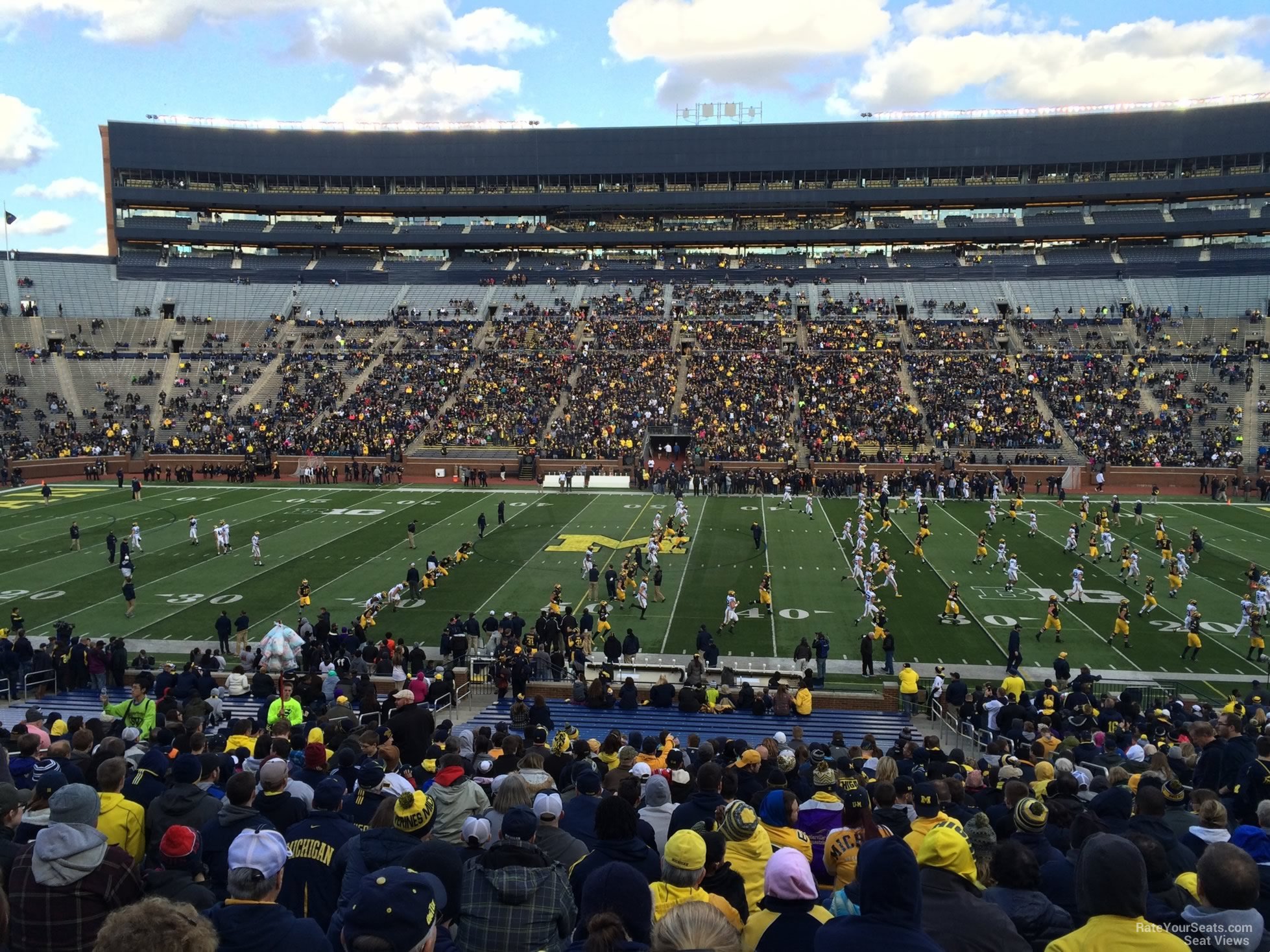 section 22, row 50 seat view  for football - michigan stadium