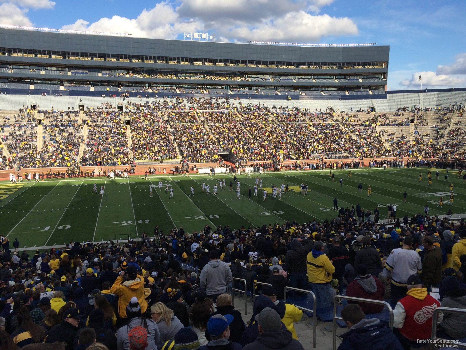 section 25, row 50 seat view  for football - michigan stadium