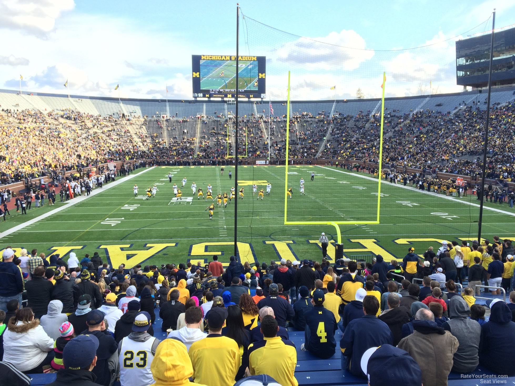 section 34r, row 30 seat view  for football - michigan stadium