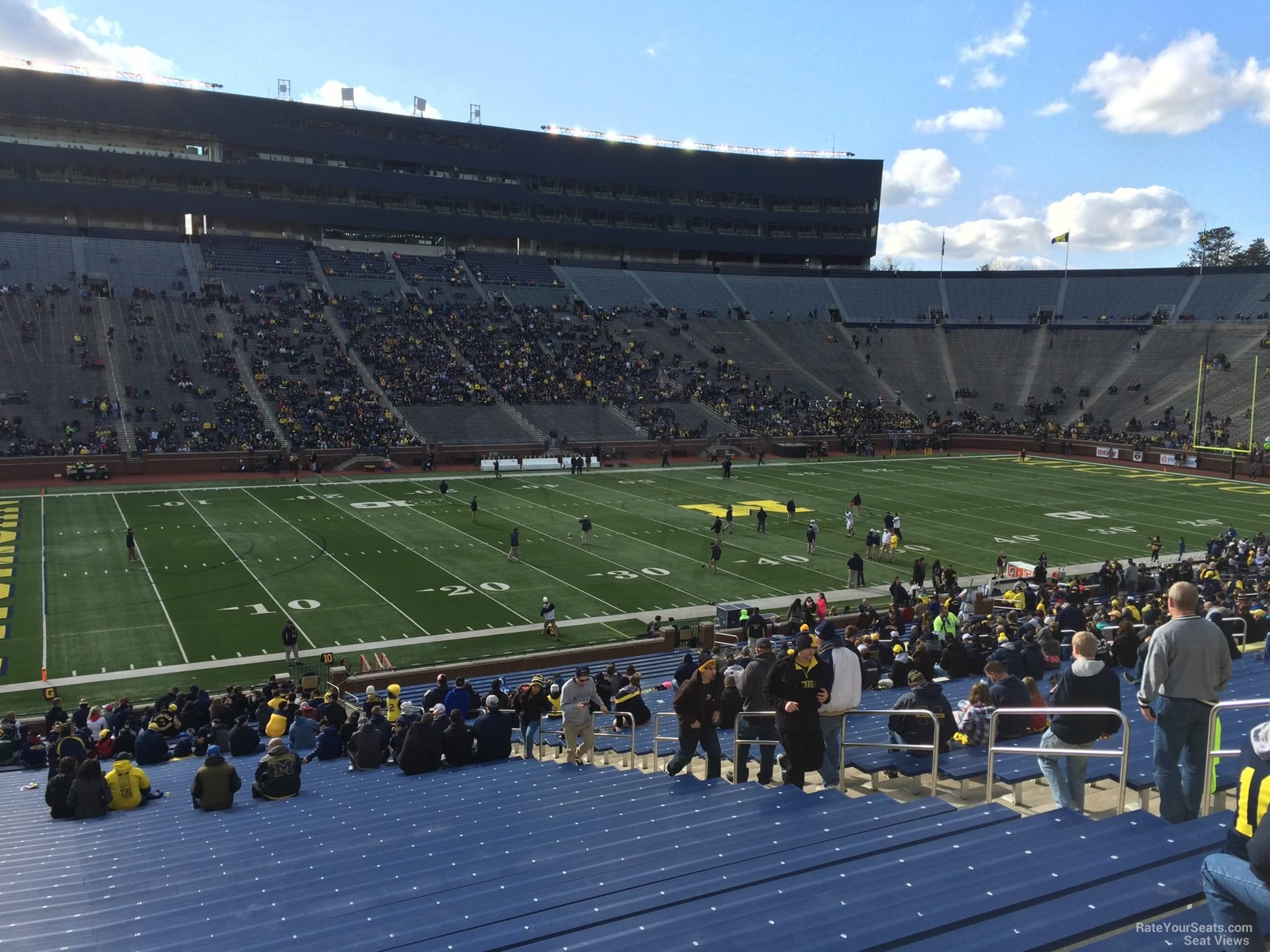 section 4, row 30 seat view  for football - michigan stadium