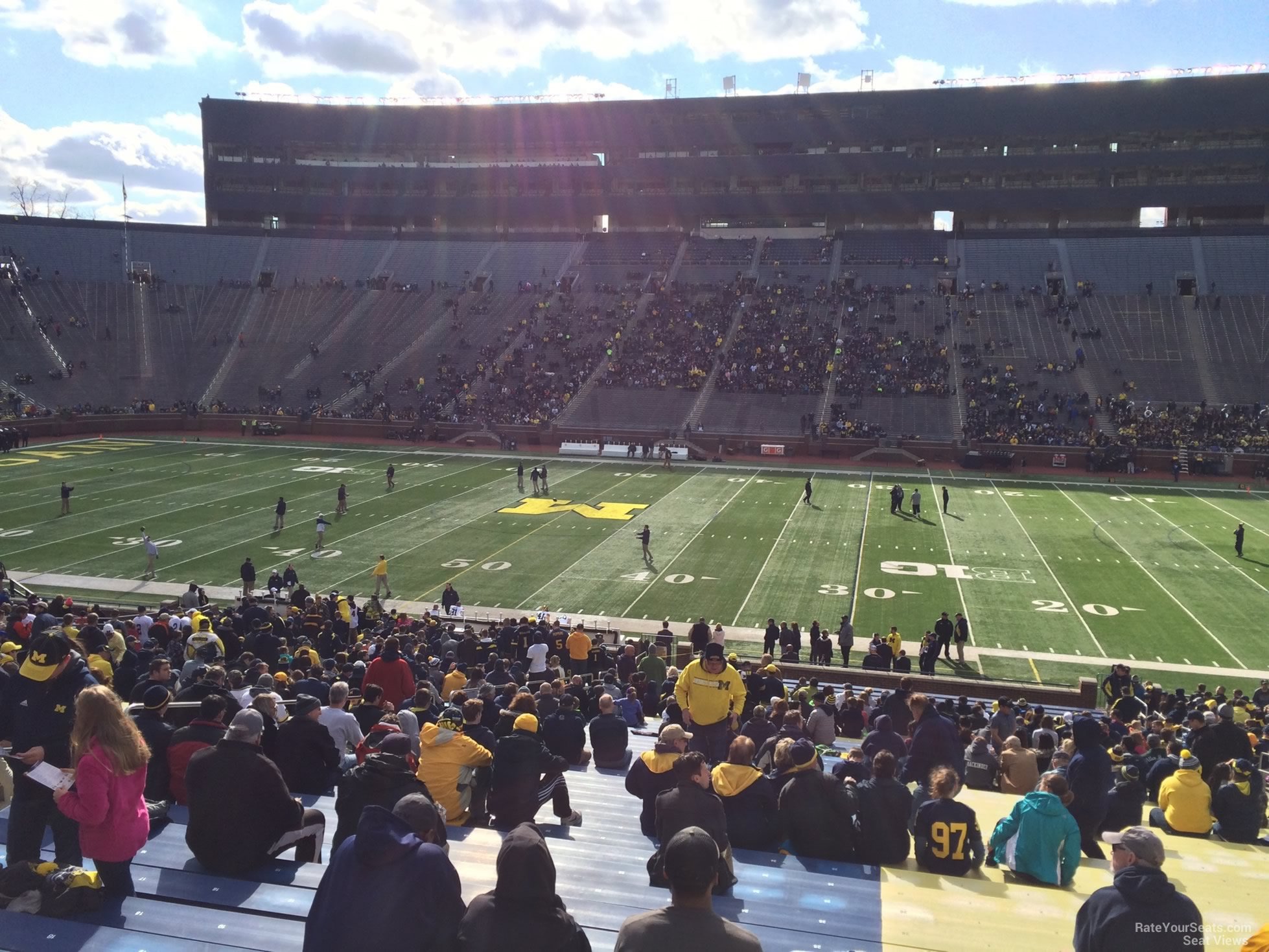 section 43, row 40 seat view  - michigan stadium