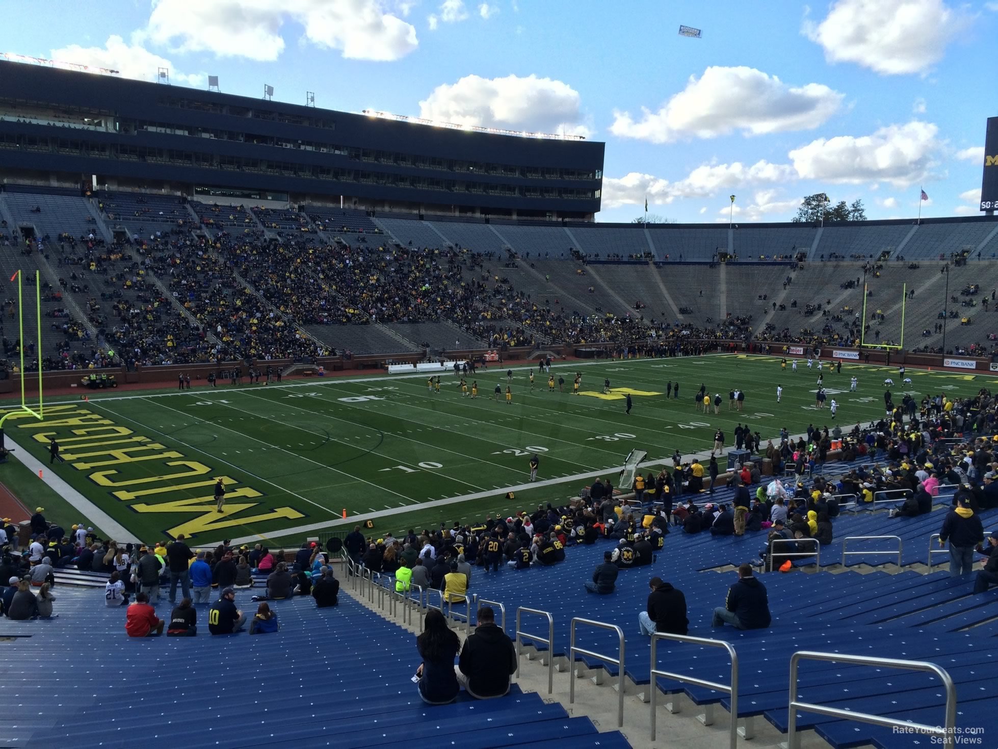 section 6, row 50 seat view  for football - michigan stadium