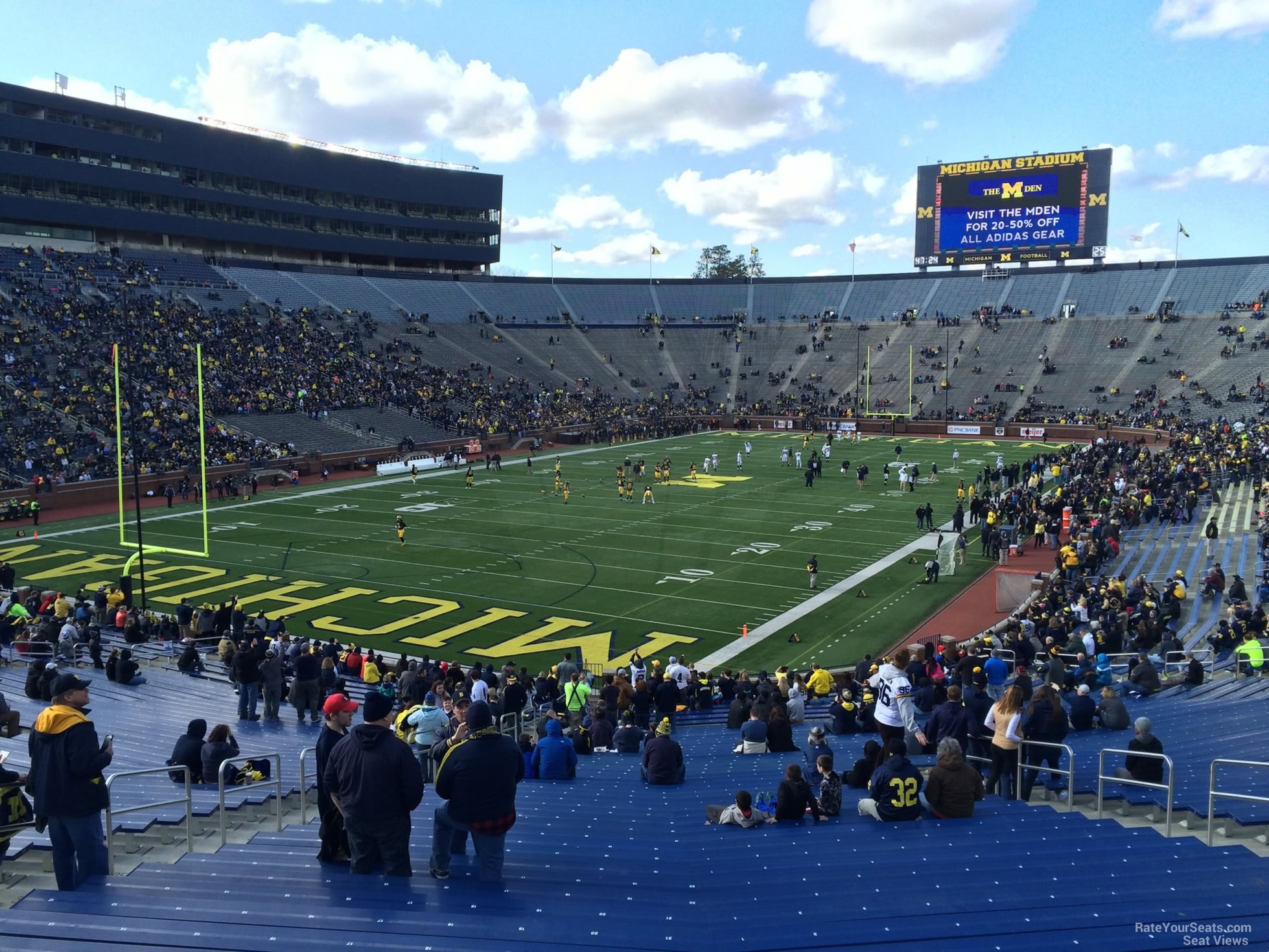 section 8, row 40 seat view  for football - michigan stadium
