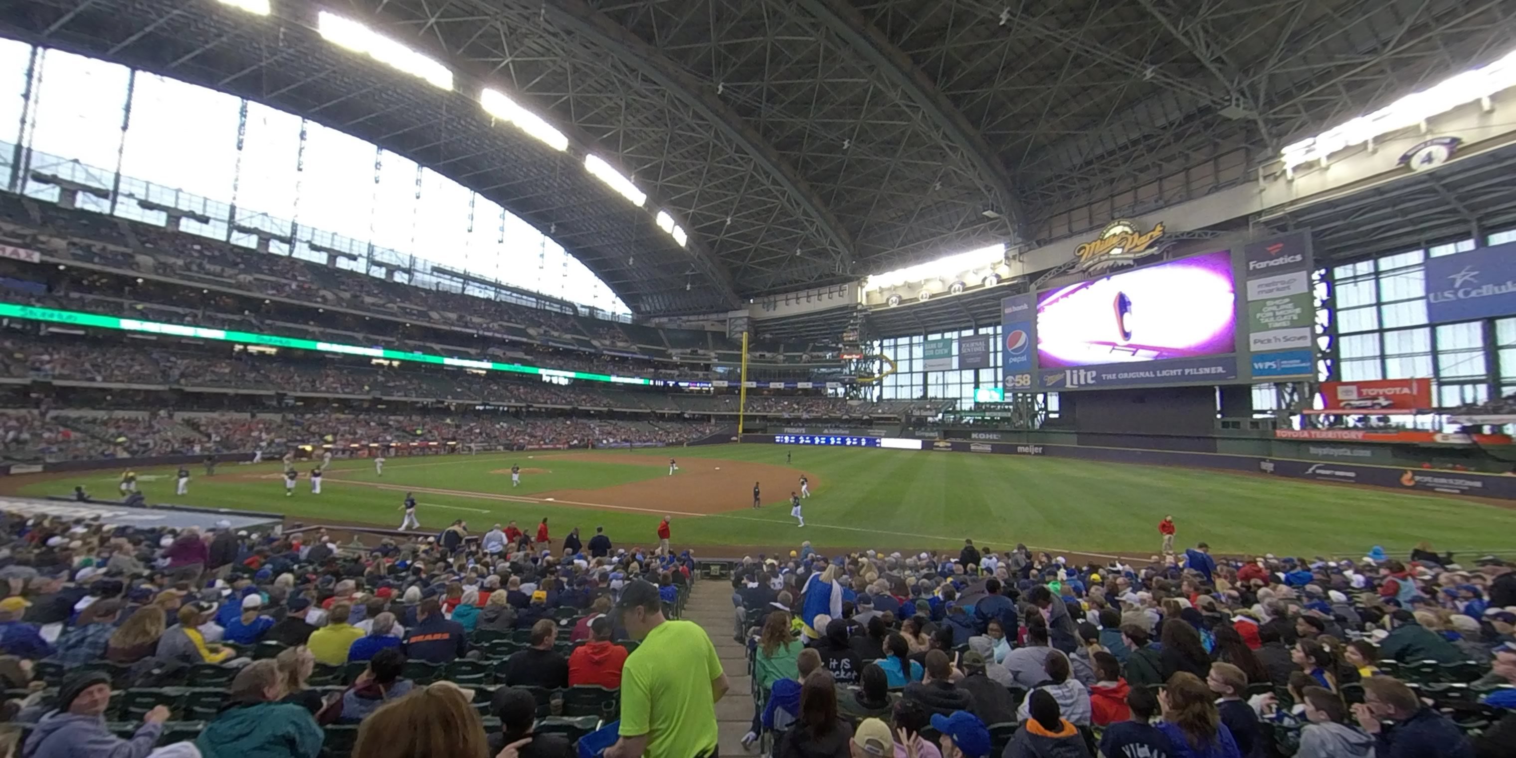 section 110 panoramic seat view  - american family field