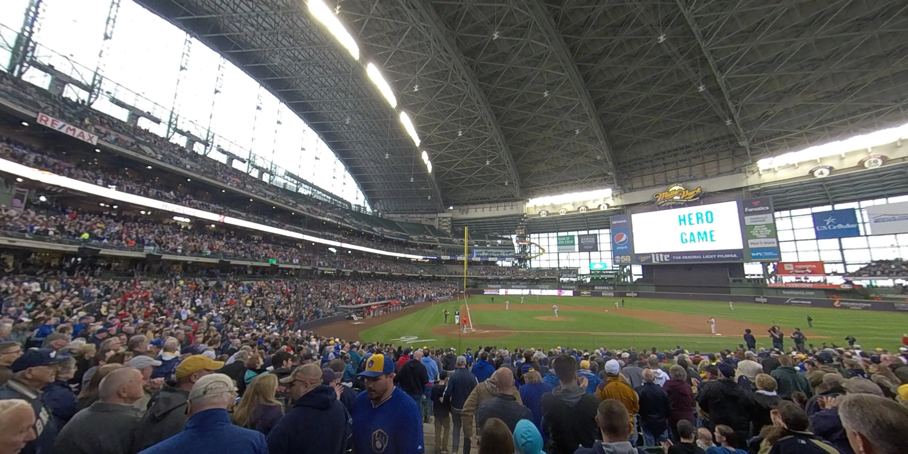 section 115 panoramic seat view  - american family field