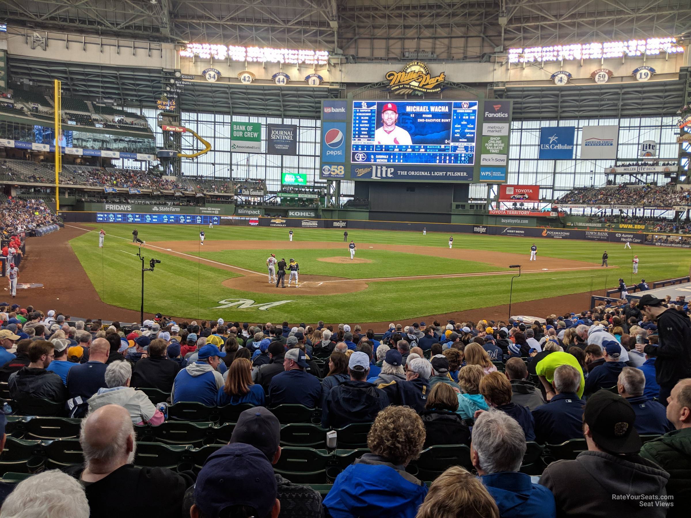 section 117, row 21 seat view  for baseball - american family field