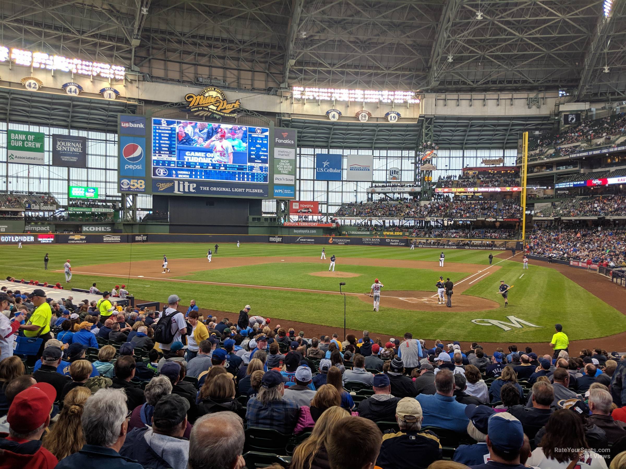 section 119, row 21 seat view  - american family field