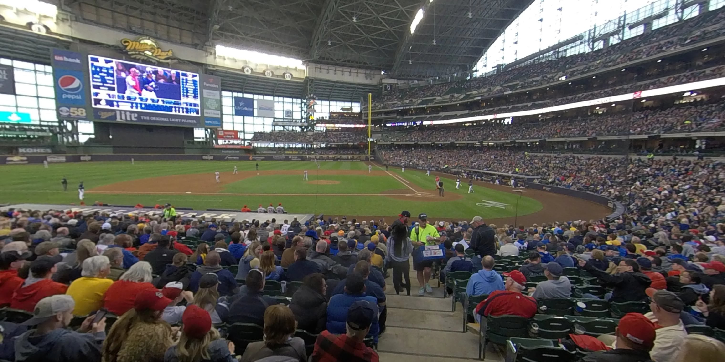 section 120 panoramic seat view  for baseball - american family field