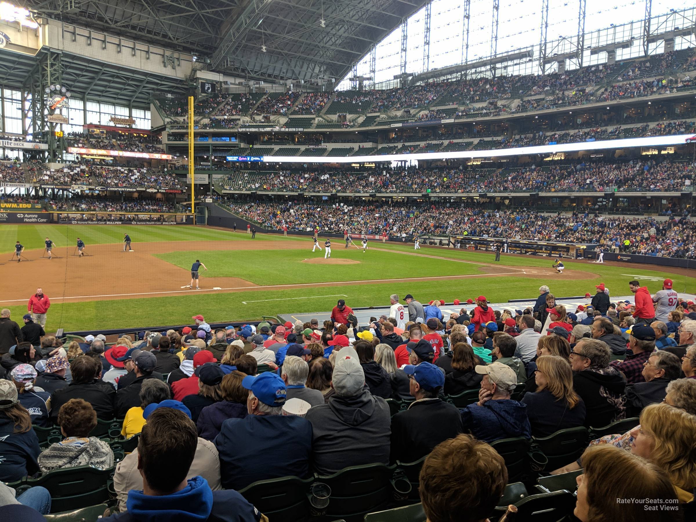 section 123, row 21 seat view  for baseball - american family field