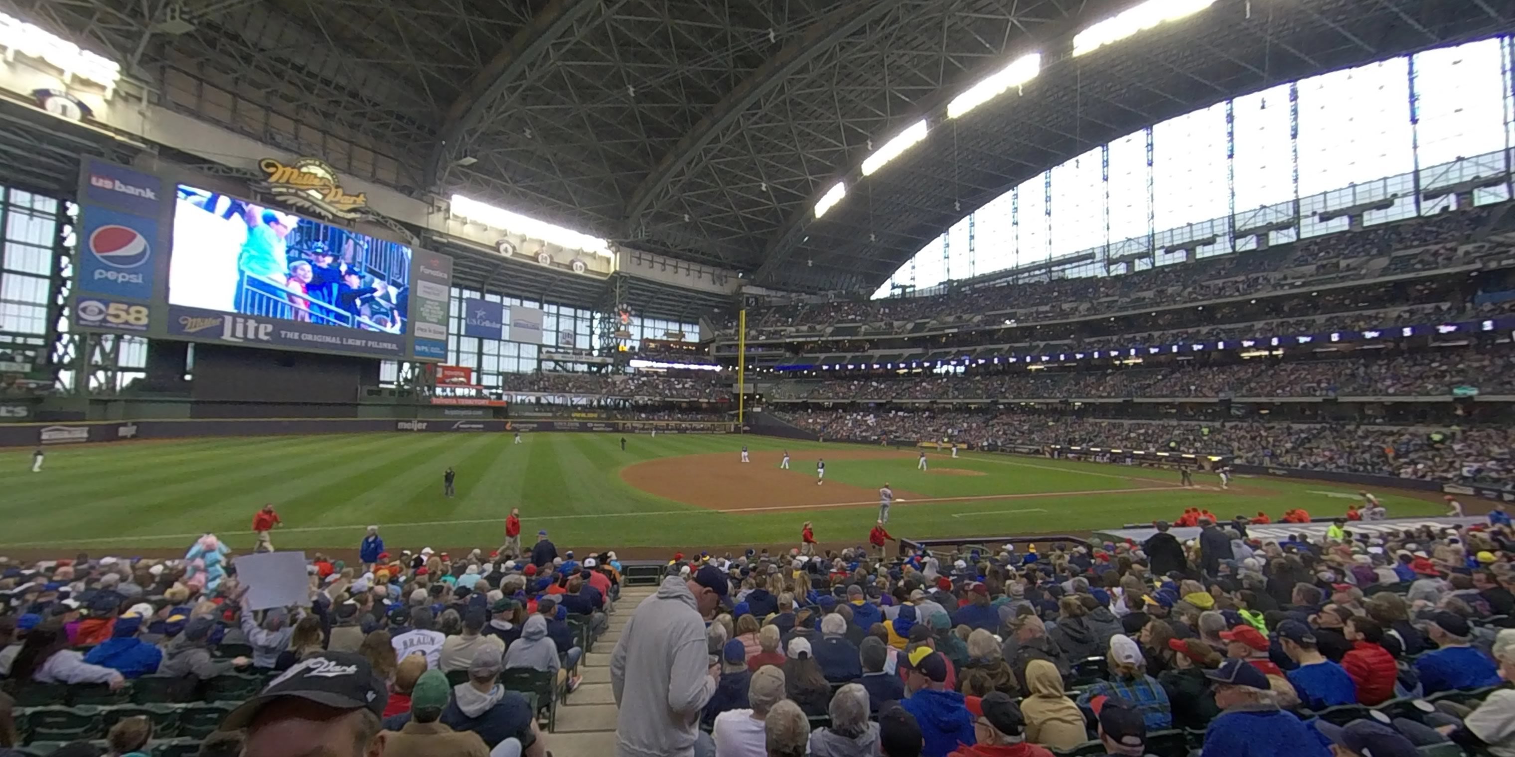 section 124 panoramic seat view  - american family field