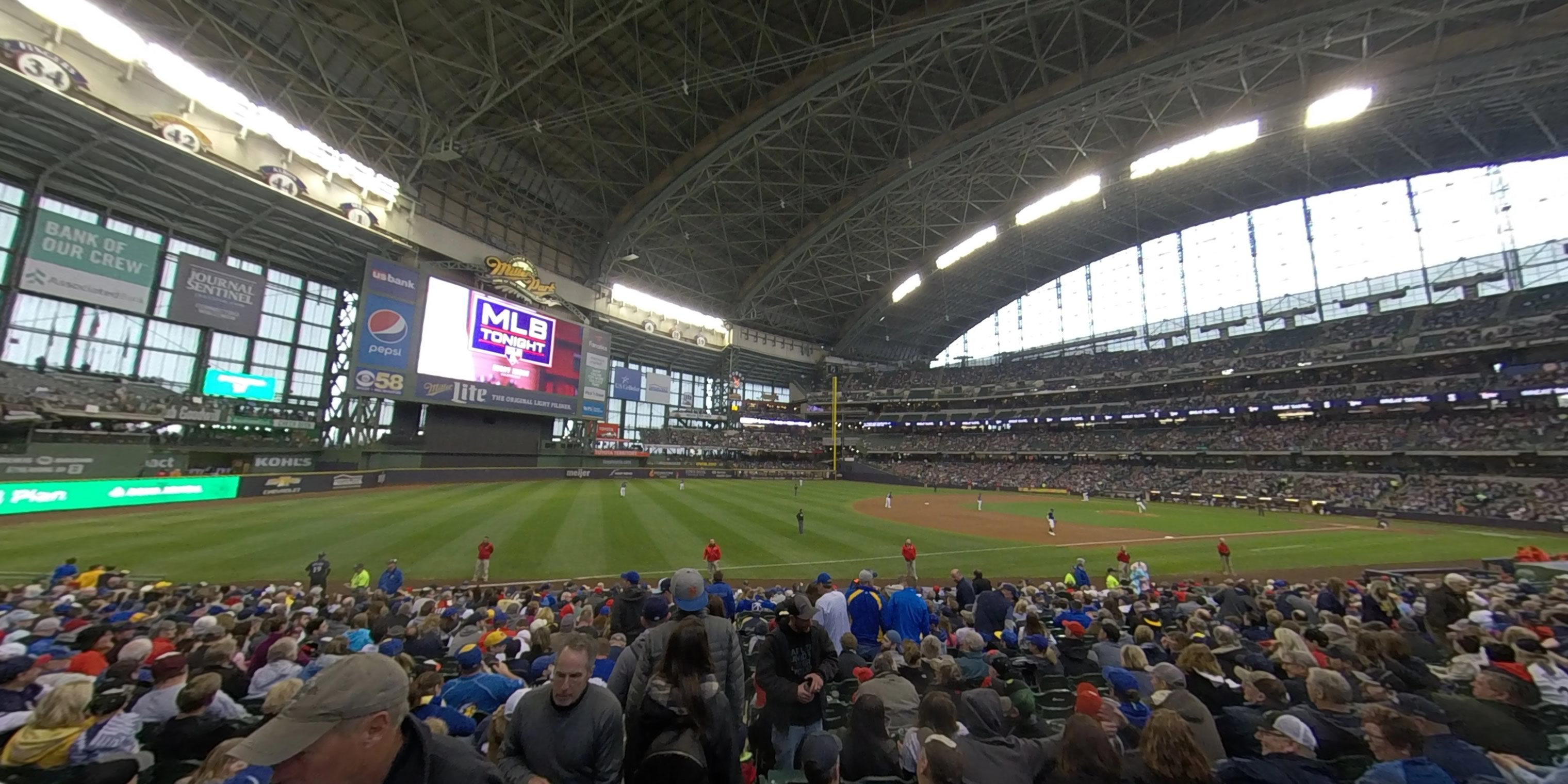 section 126 panoramic seat view  - american family field