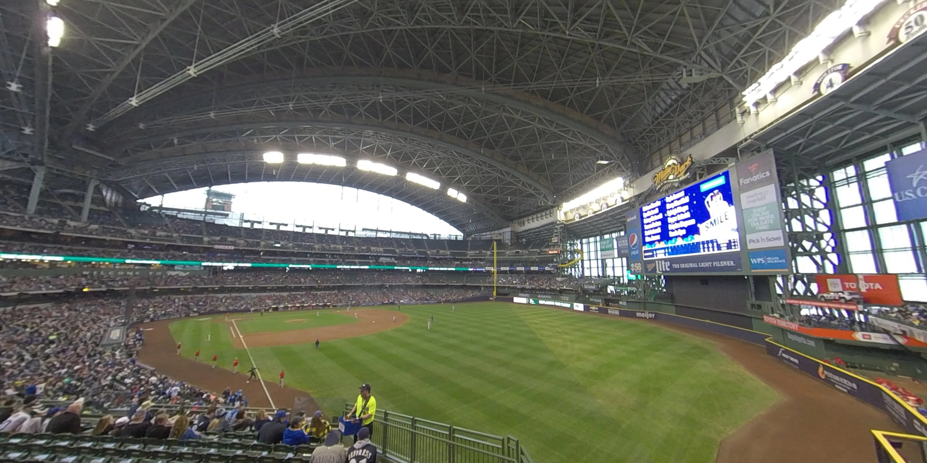 section 206 panoramic seat view  - american family field